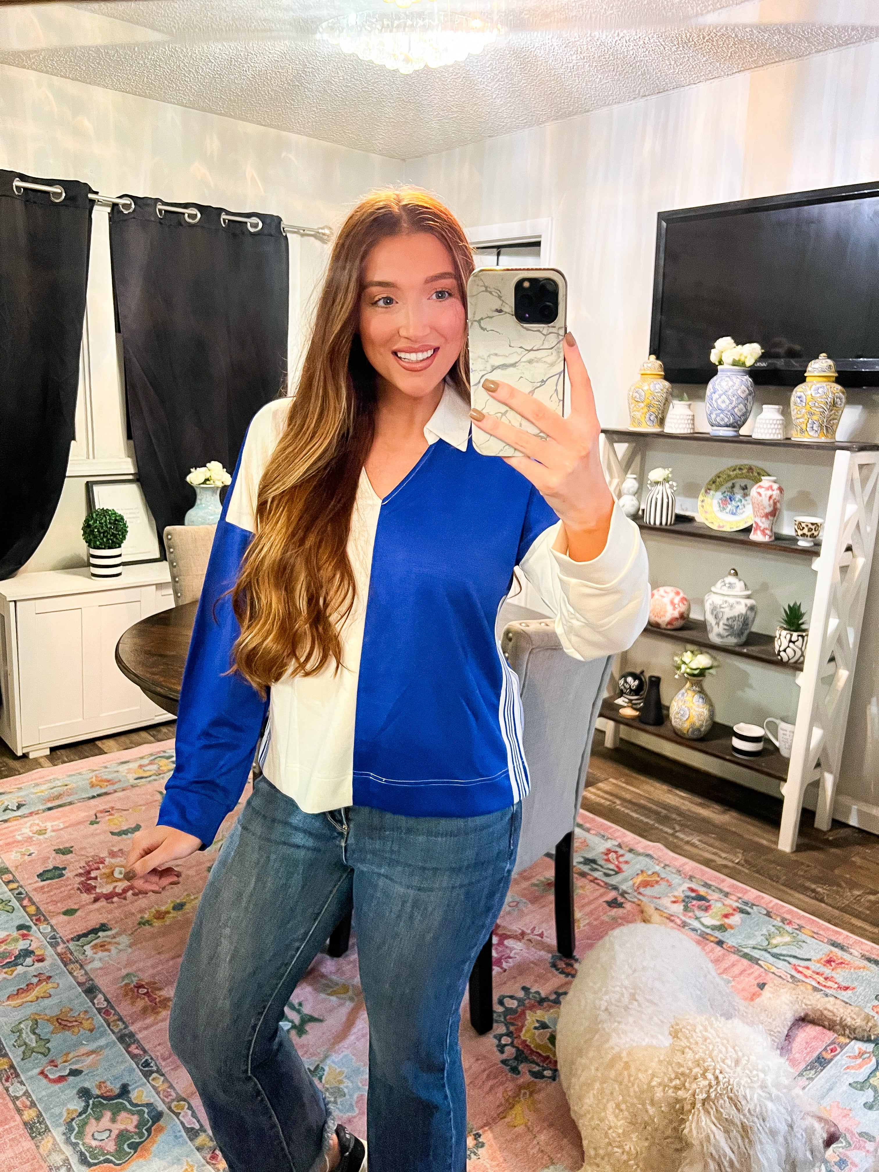 Royal Colorblock Top