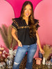 Black Cheetah Jacqueline Top