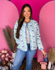 Blue Bow Quilted Jacket