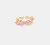 Load image into Gallery viewer, Enamel Pink Chain Adjustable Ring