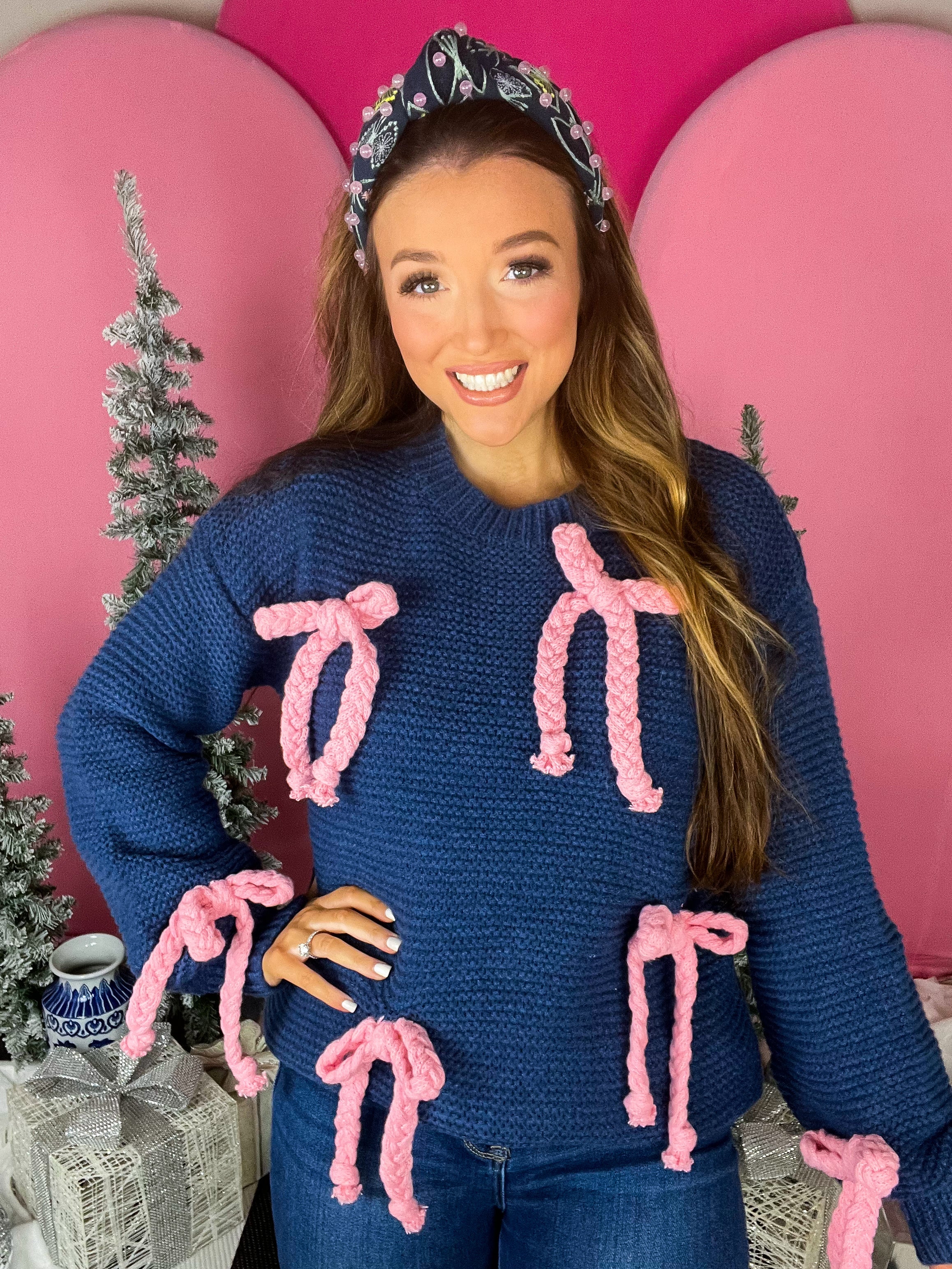 Navy Cupid's Bow Sweater