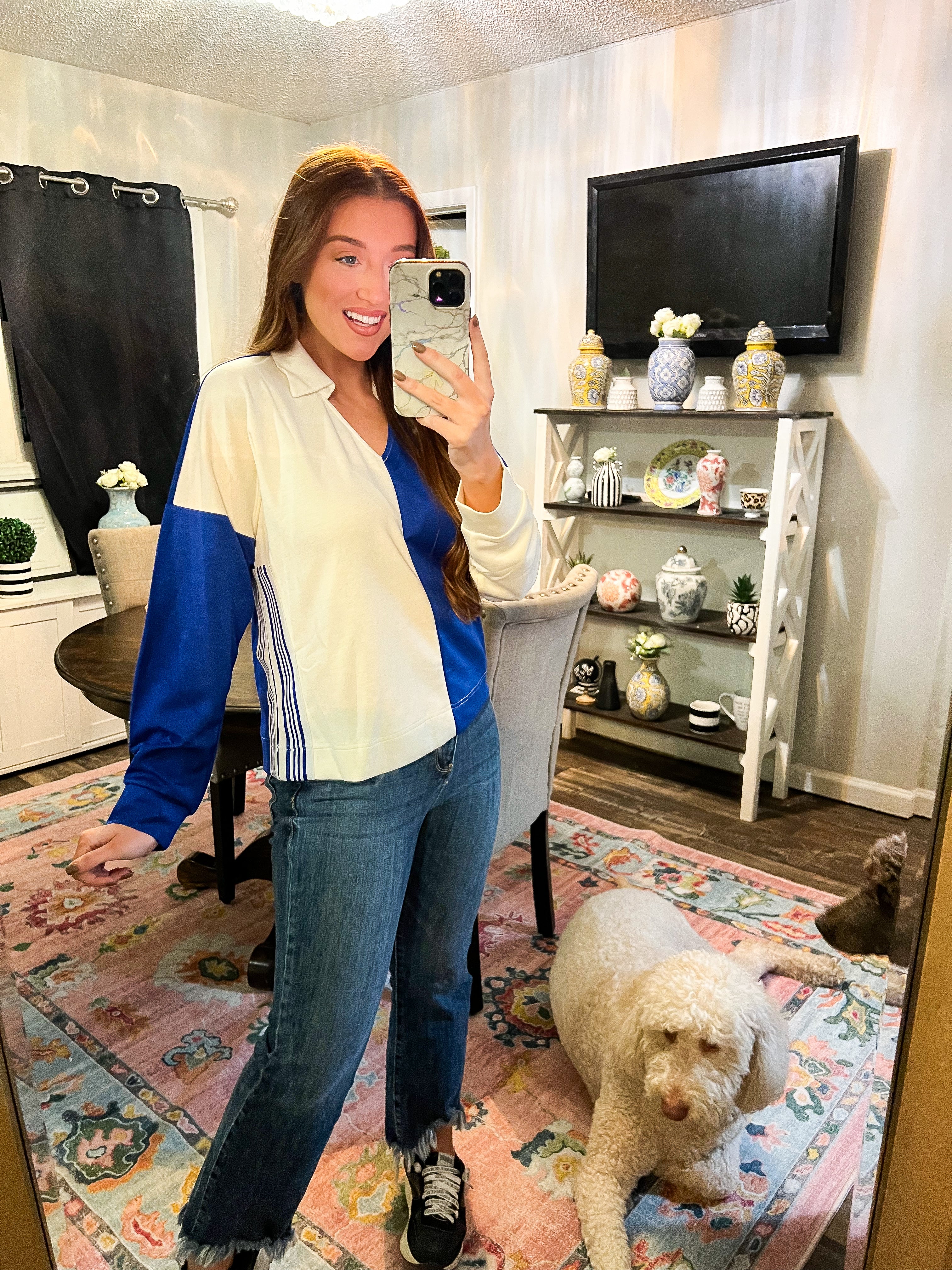 Royal Colorblock Top