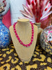 Pink Enamel Chain Necklace