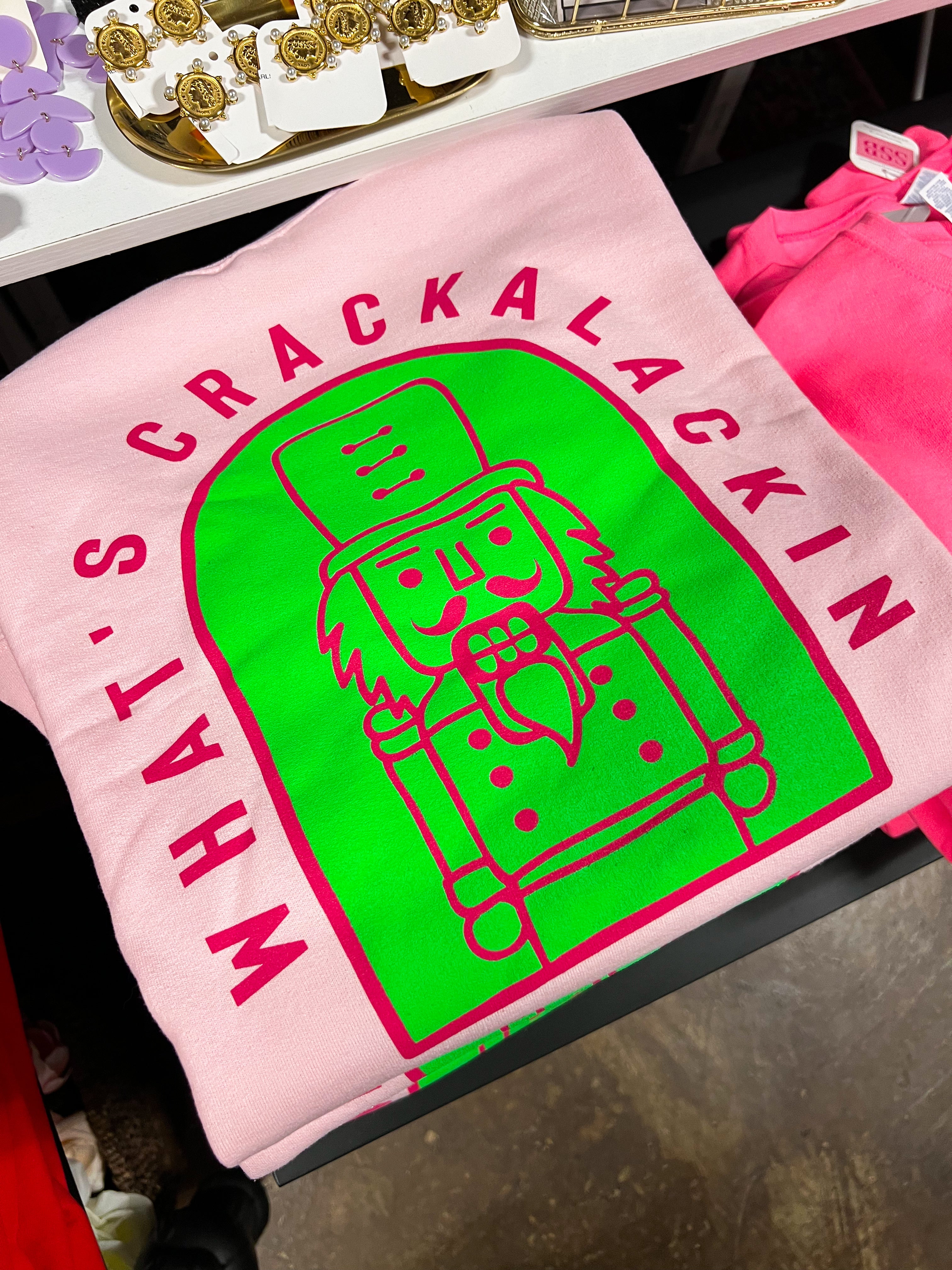 Pink Lime Nutcracker Pullover