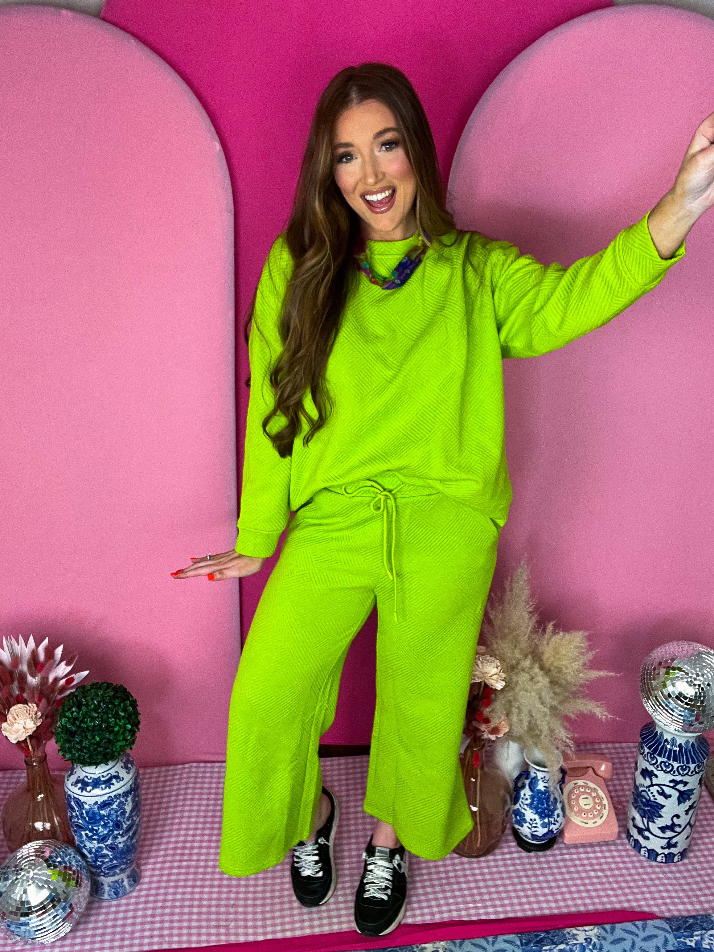 Lime Texture Sweatshirt