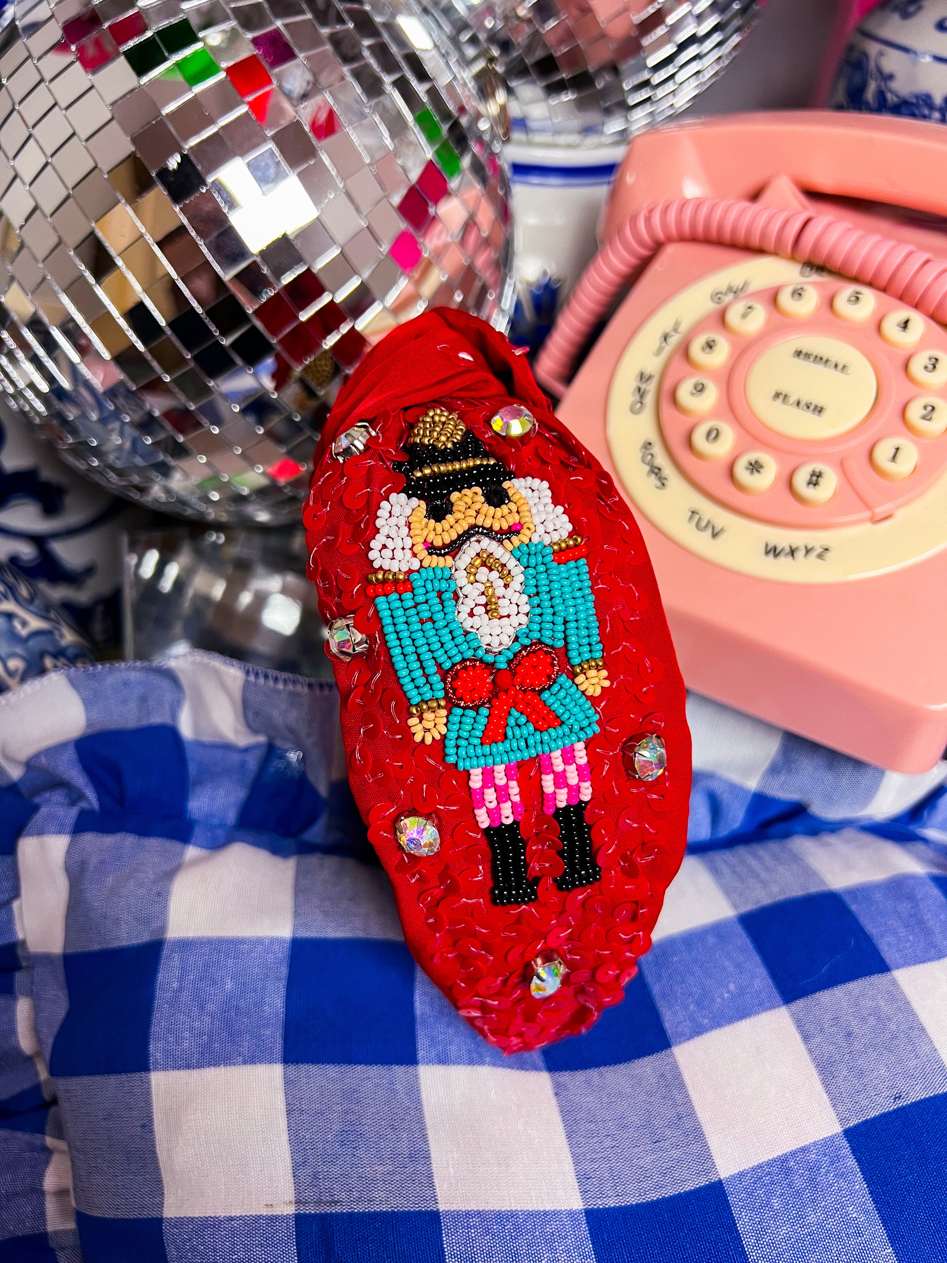 Sequin Jeweled Red Nutcracker Headband