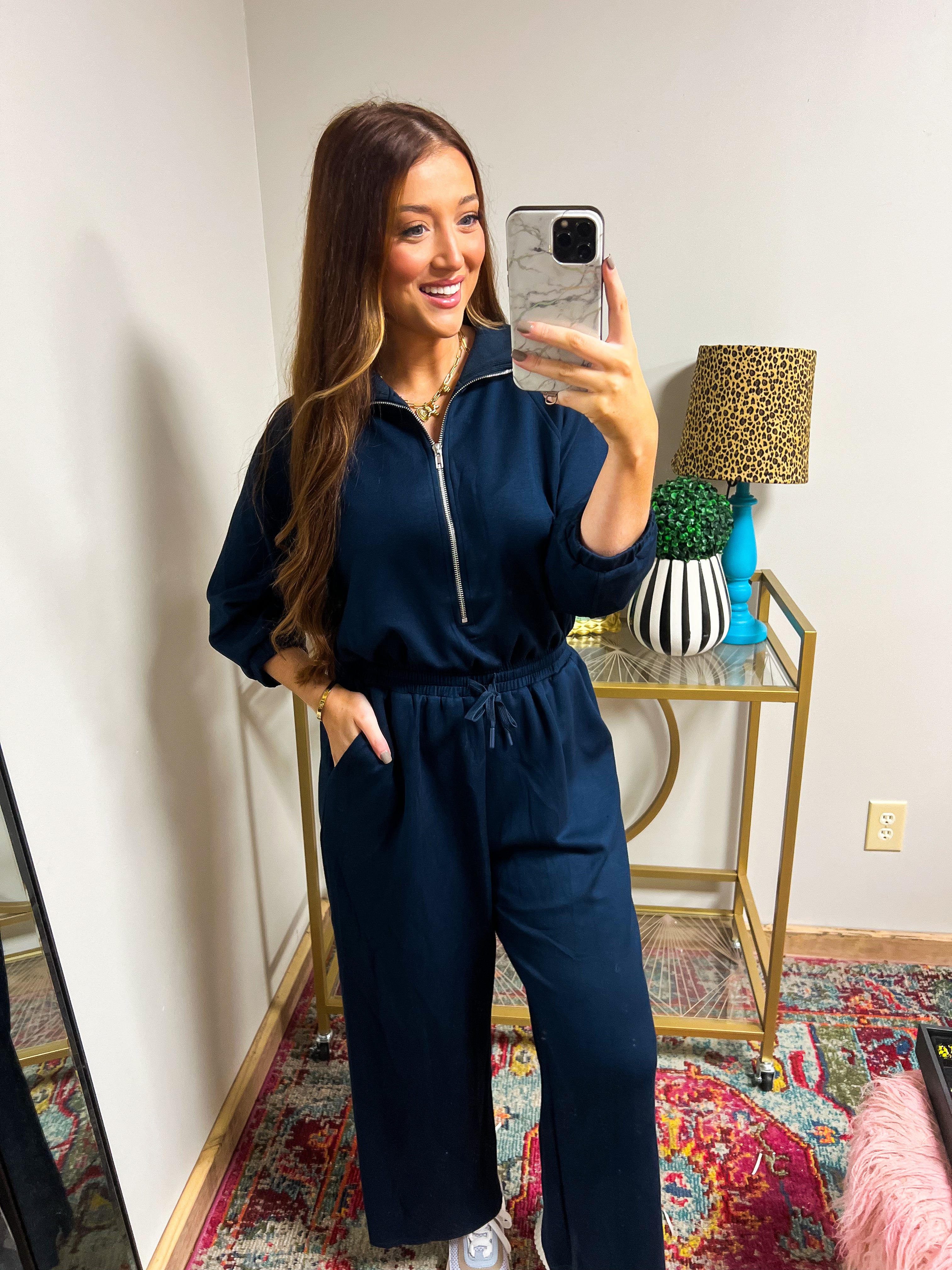 Luxknit Long Sleeve Jumpsuit Dusk