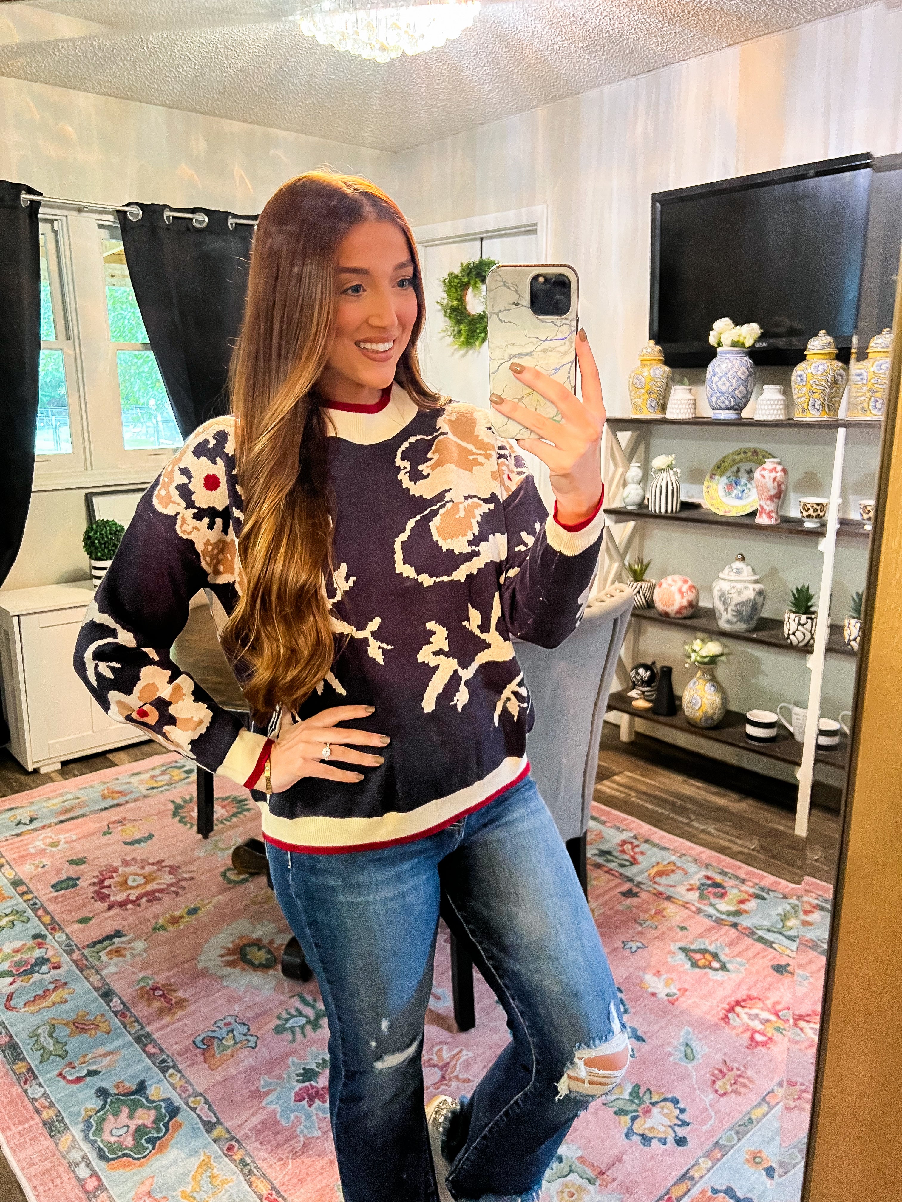 Navy Caroline Sweater