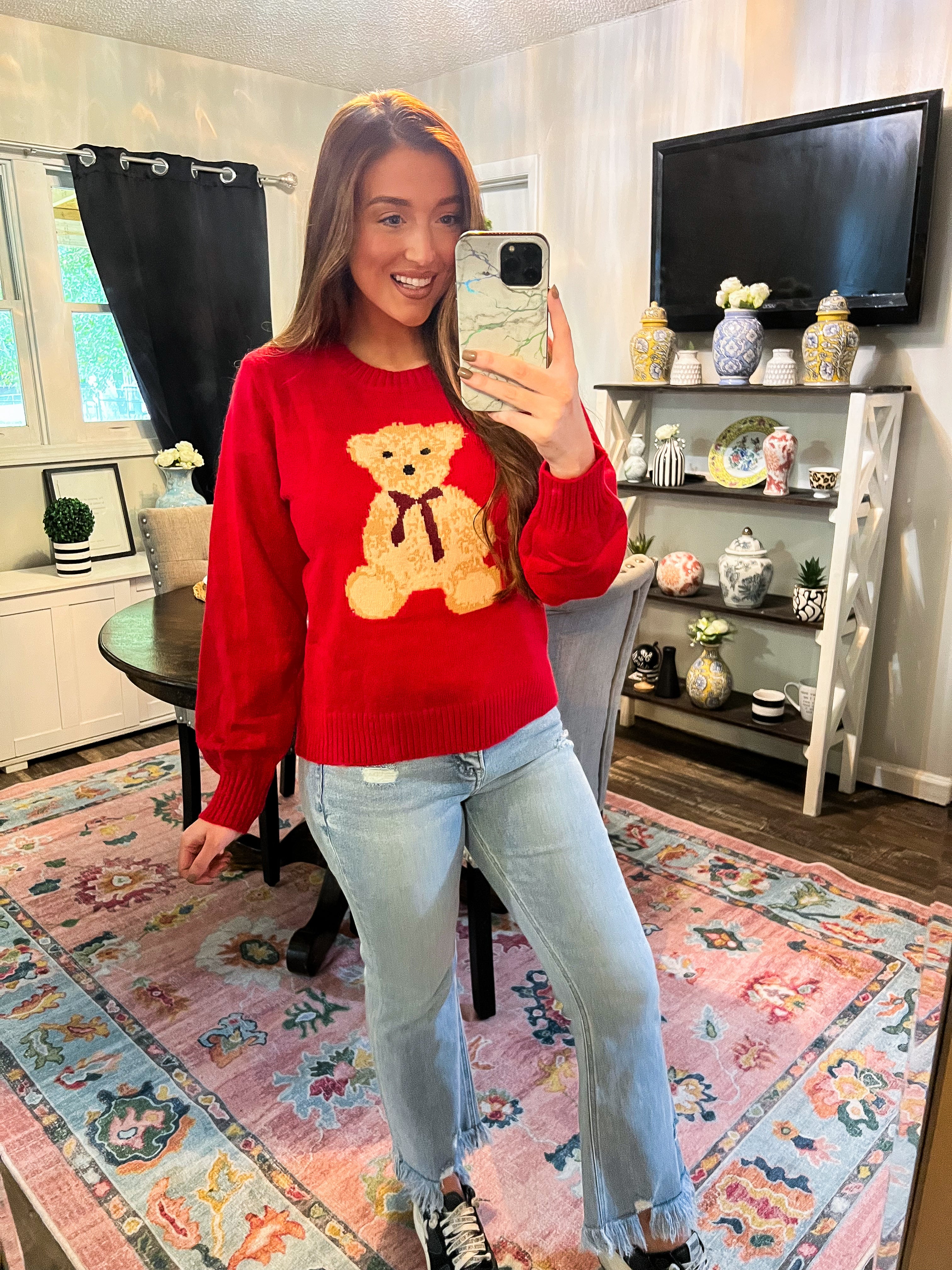 Red Teddy Bear Sweater