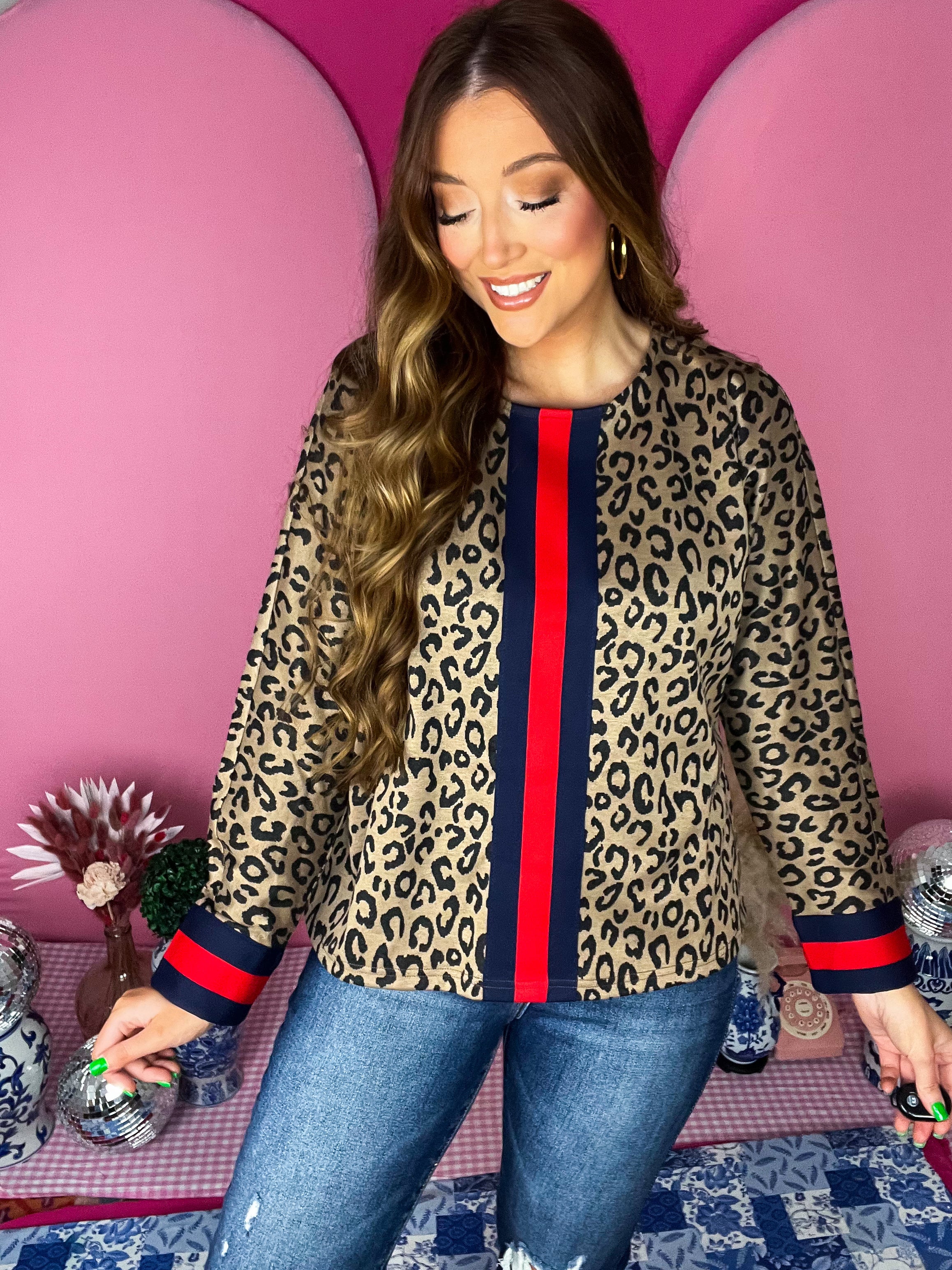 Toffee Carly Leopard Top