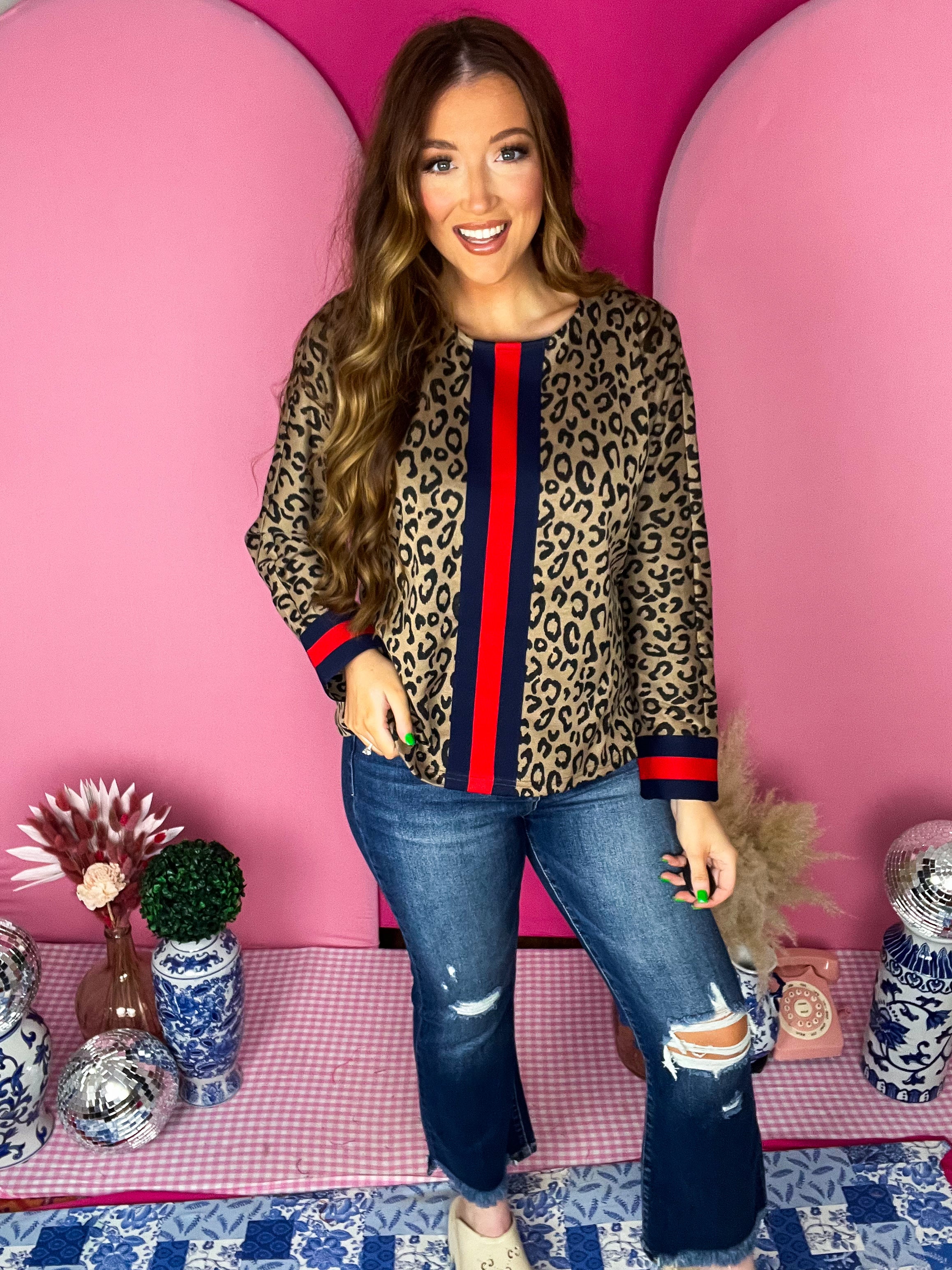 Toffee Carly Leopard Top