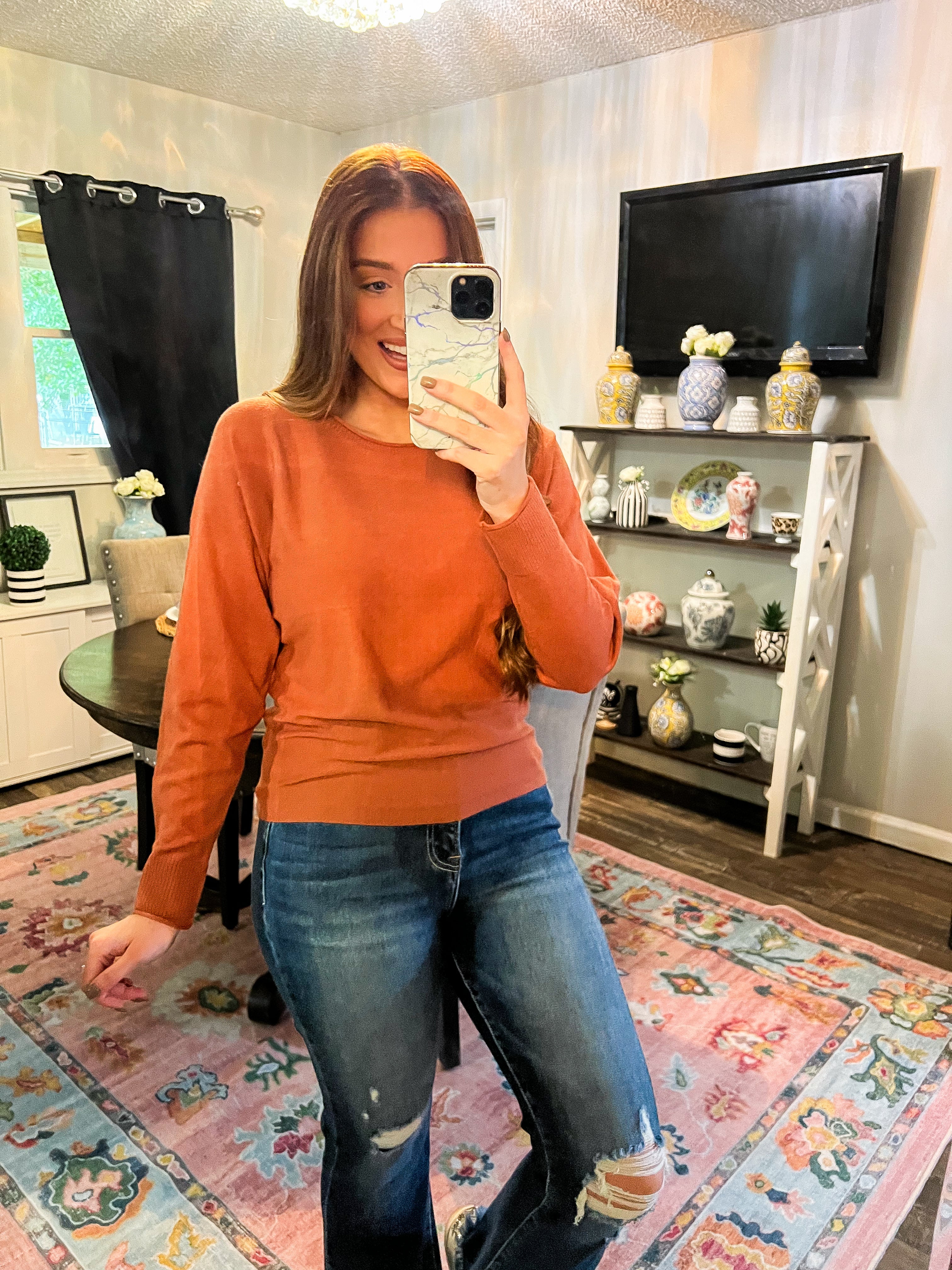 Copper Dolman Pullover