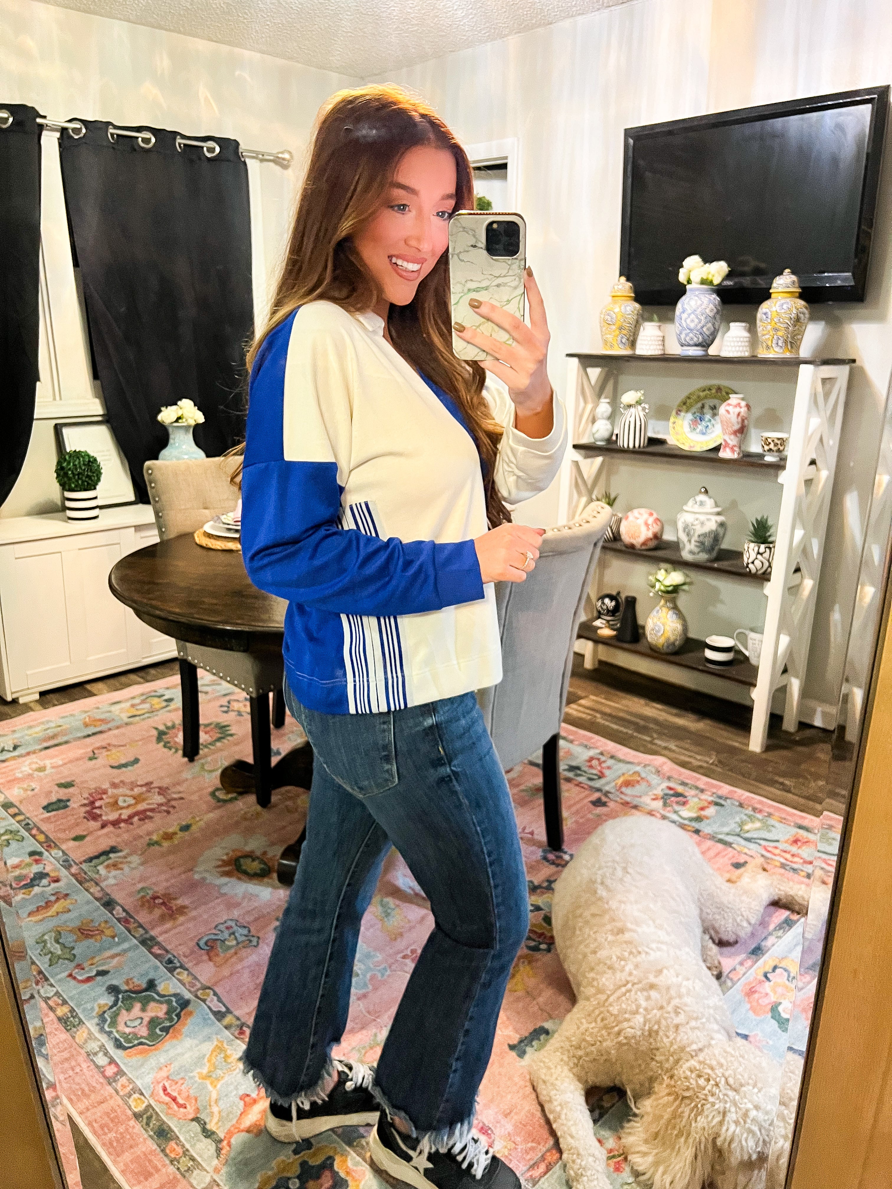 Royal Colorblock Top