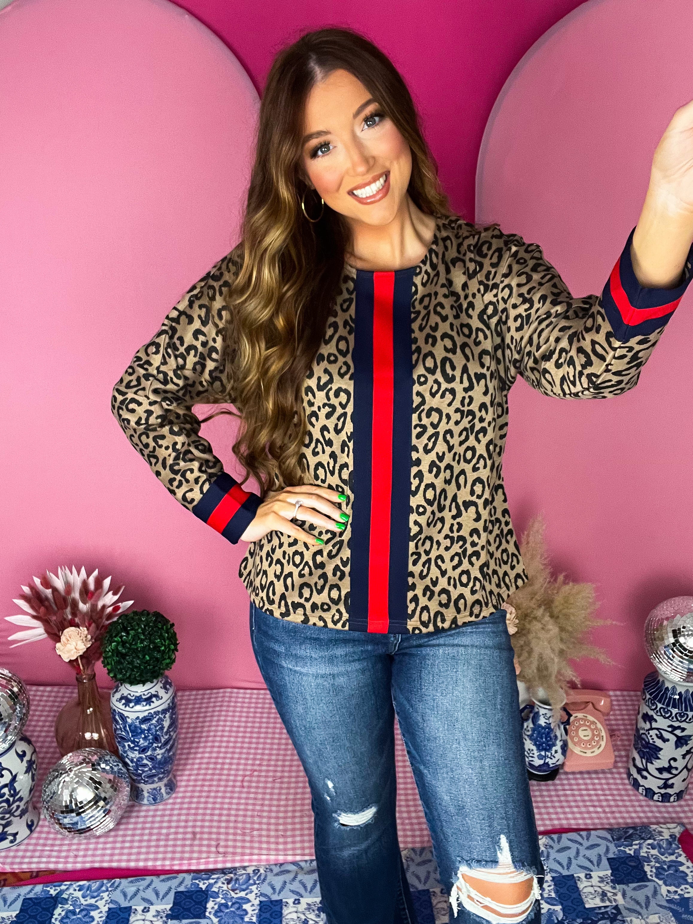 Toffee Carly Leopard Top
