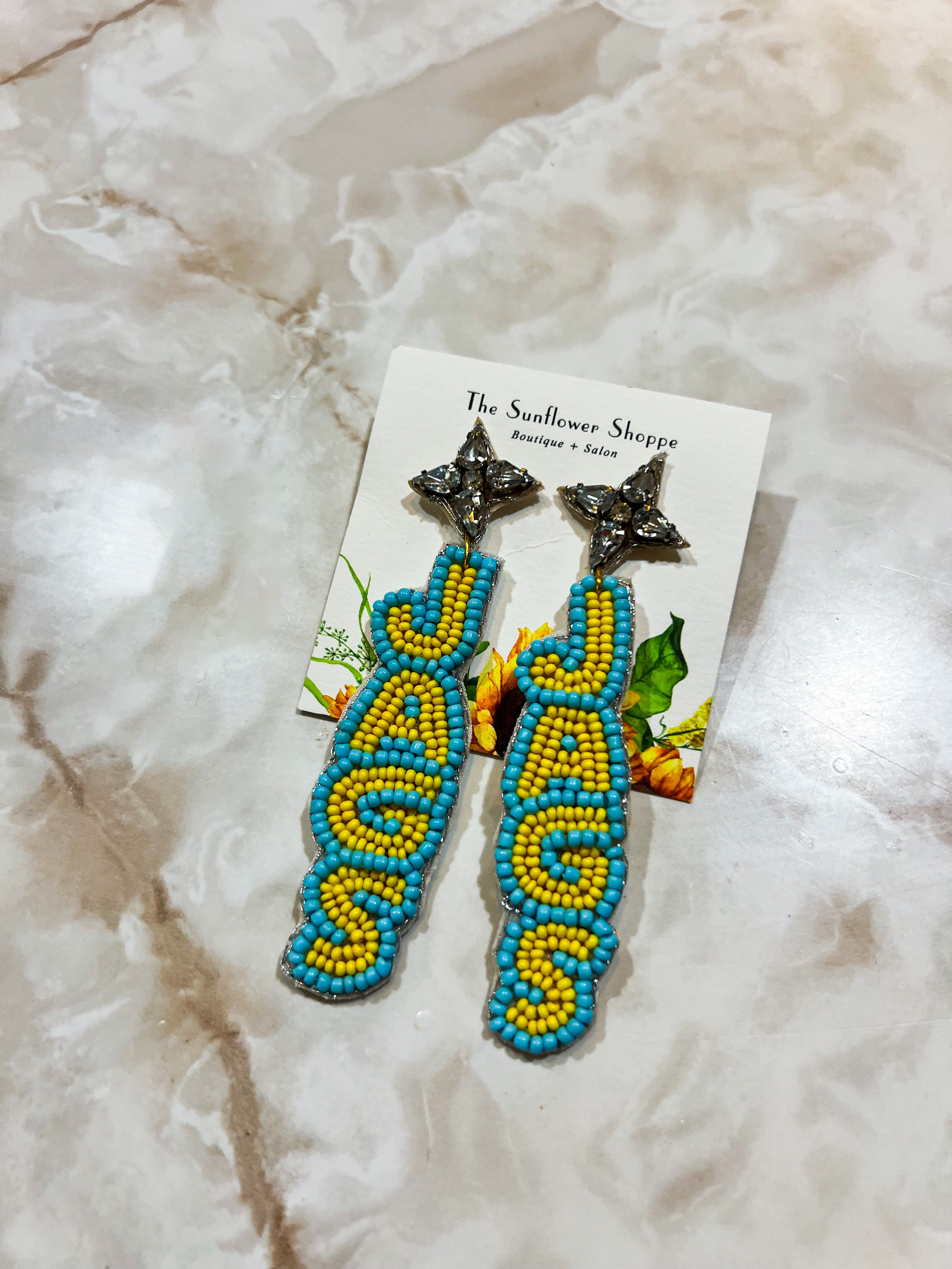 Custom JAGS Beaded Lightweight Earrings