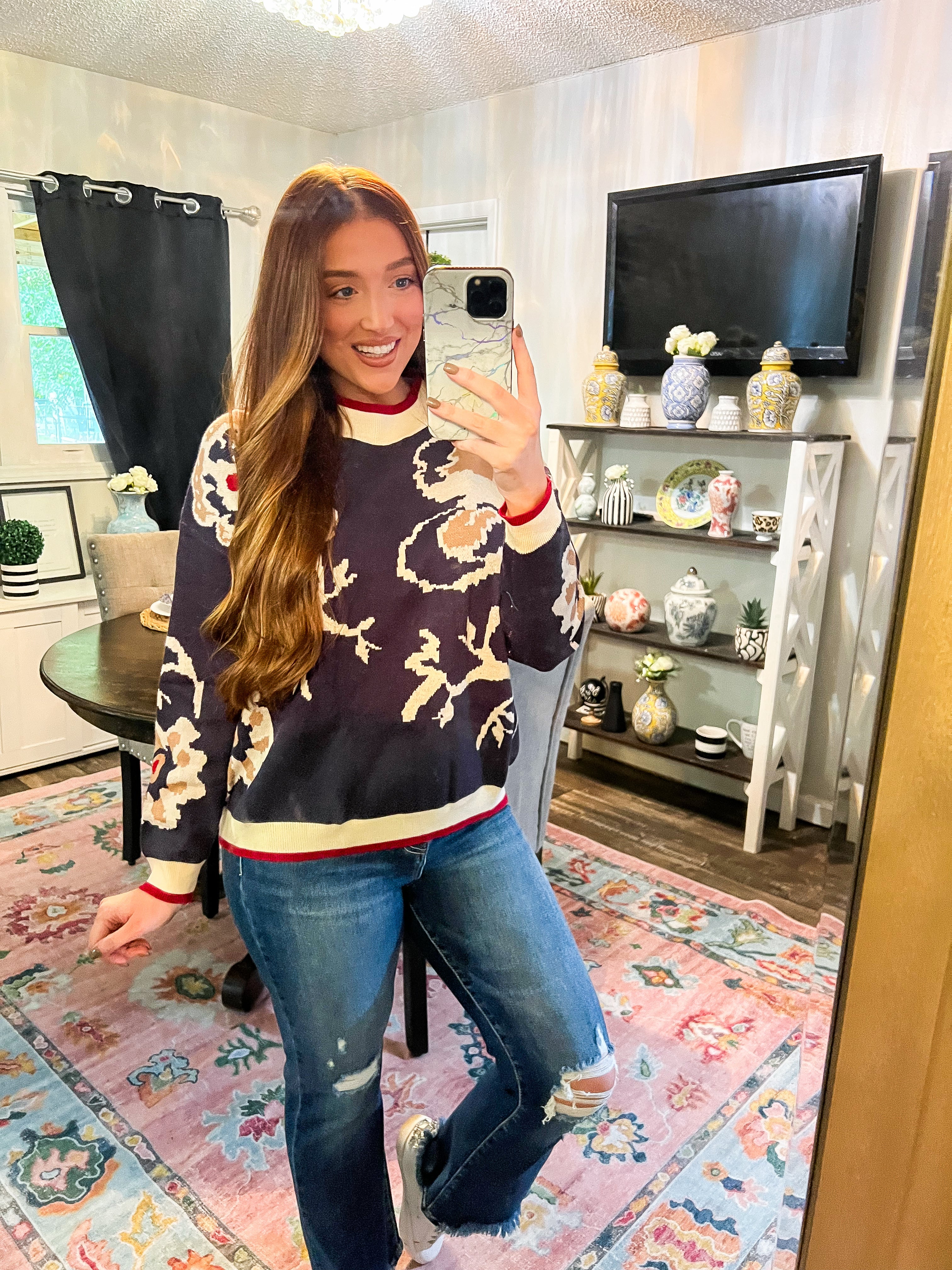 Navy Caroline Sweater