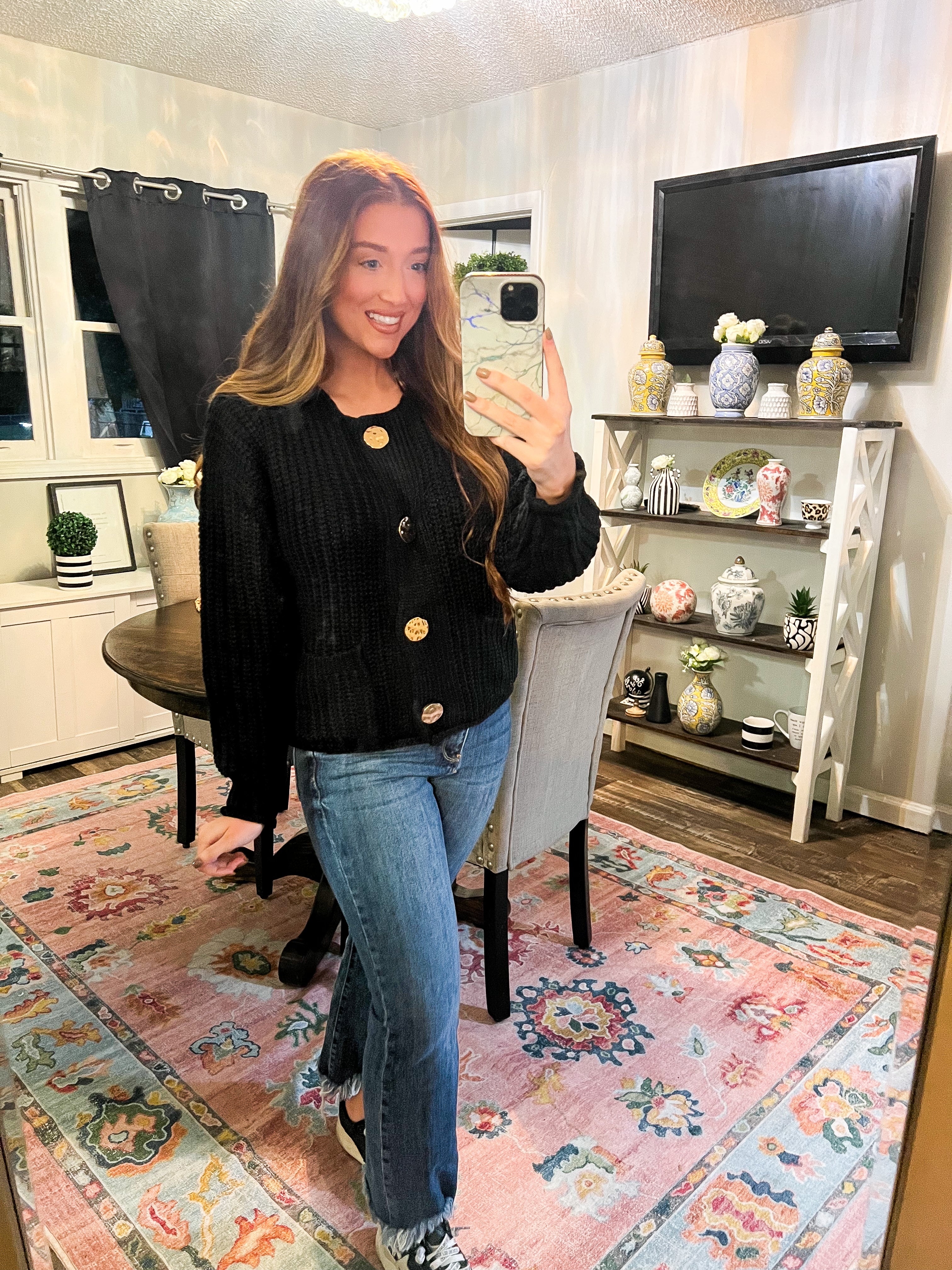 Black Gold Accent Sweater