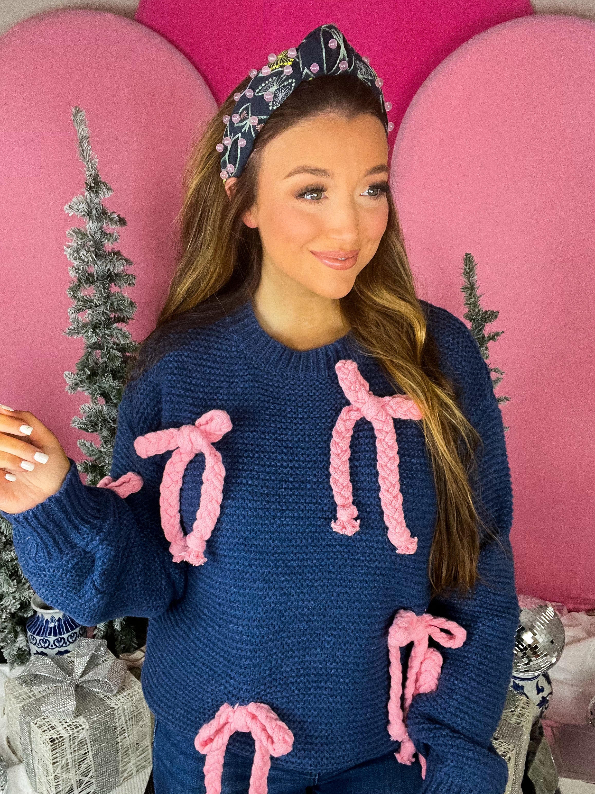 Navy Cupid's Bow Sweater