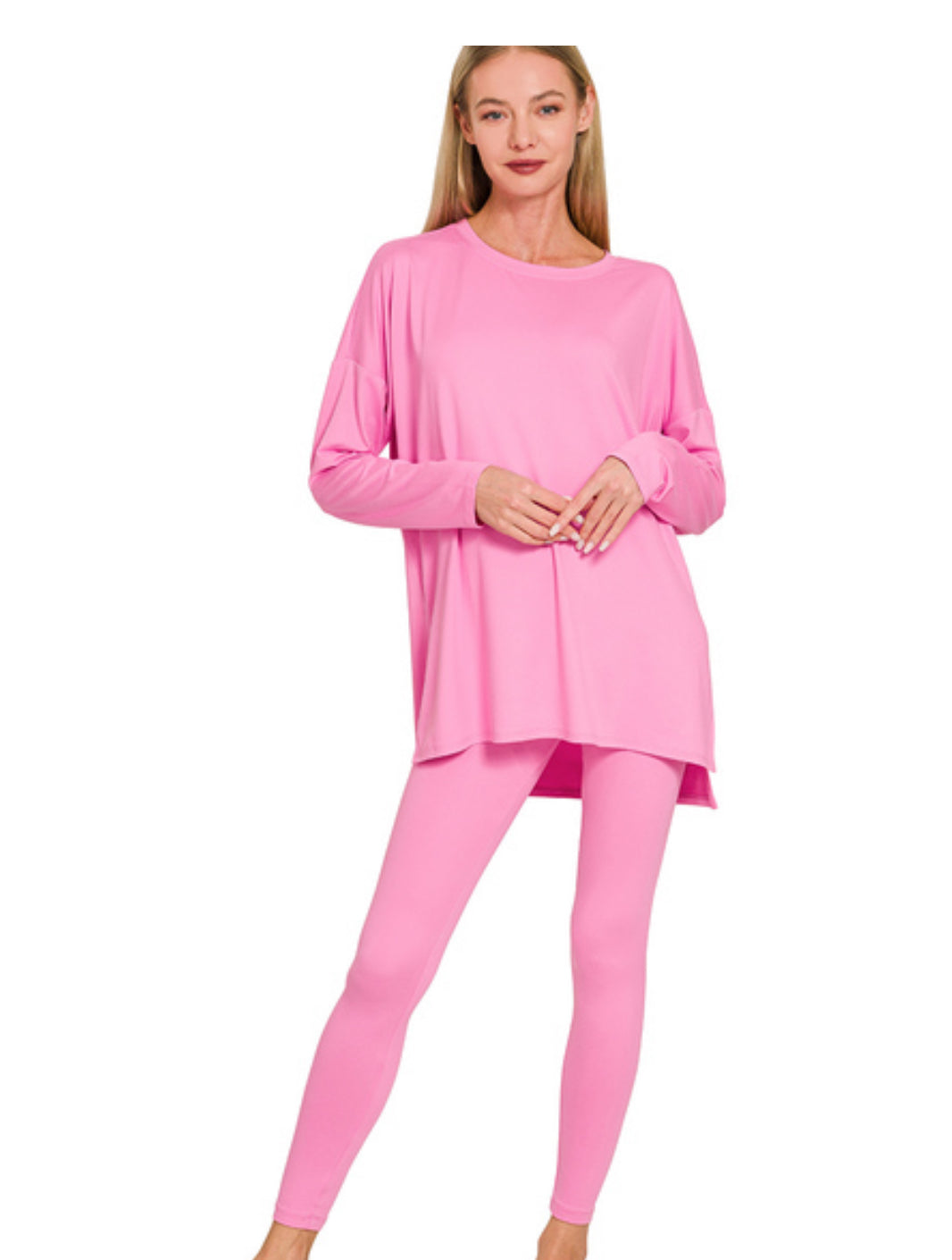 Candy Pink  Legging Brushed Microfiber Loungewear