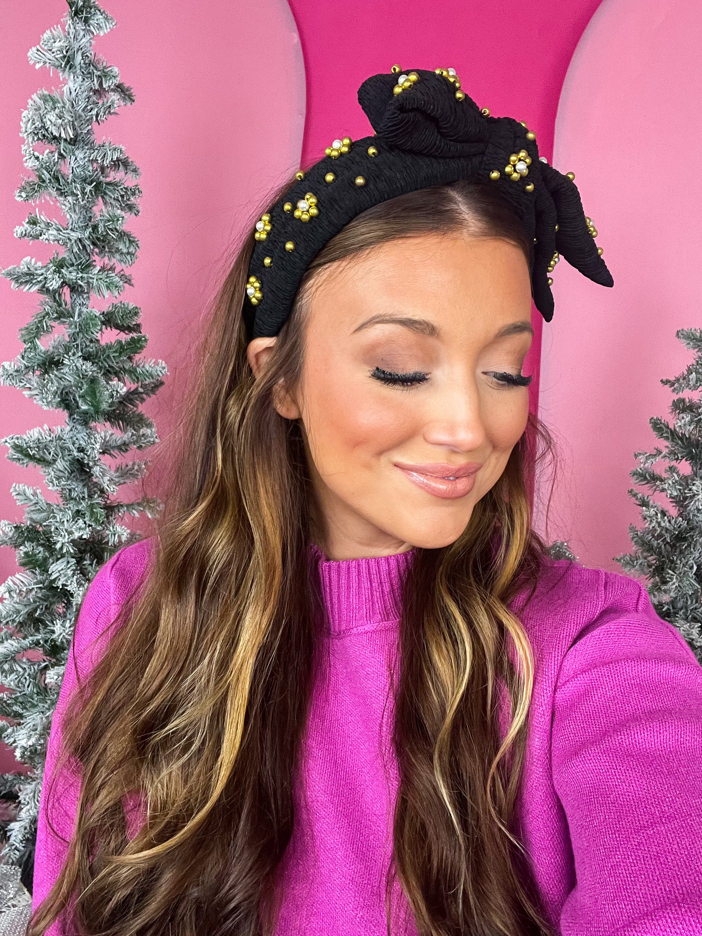 Accordion Jacquard Bow Headband