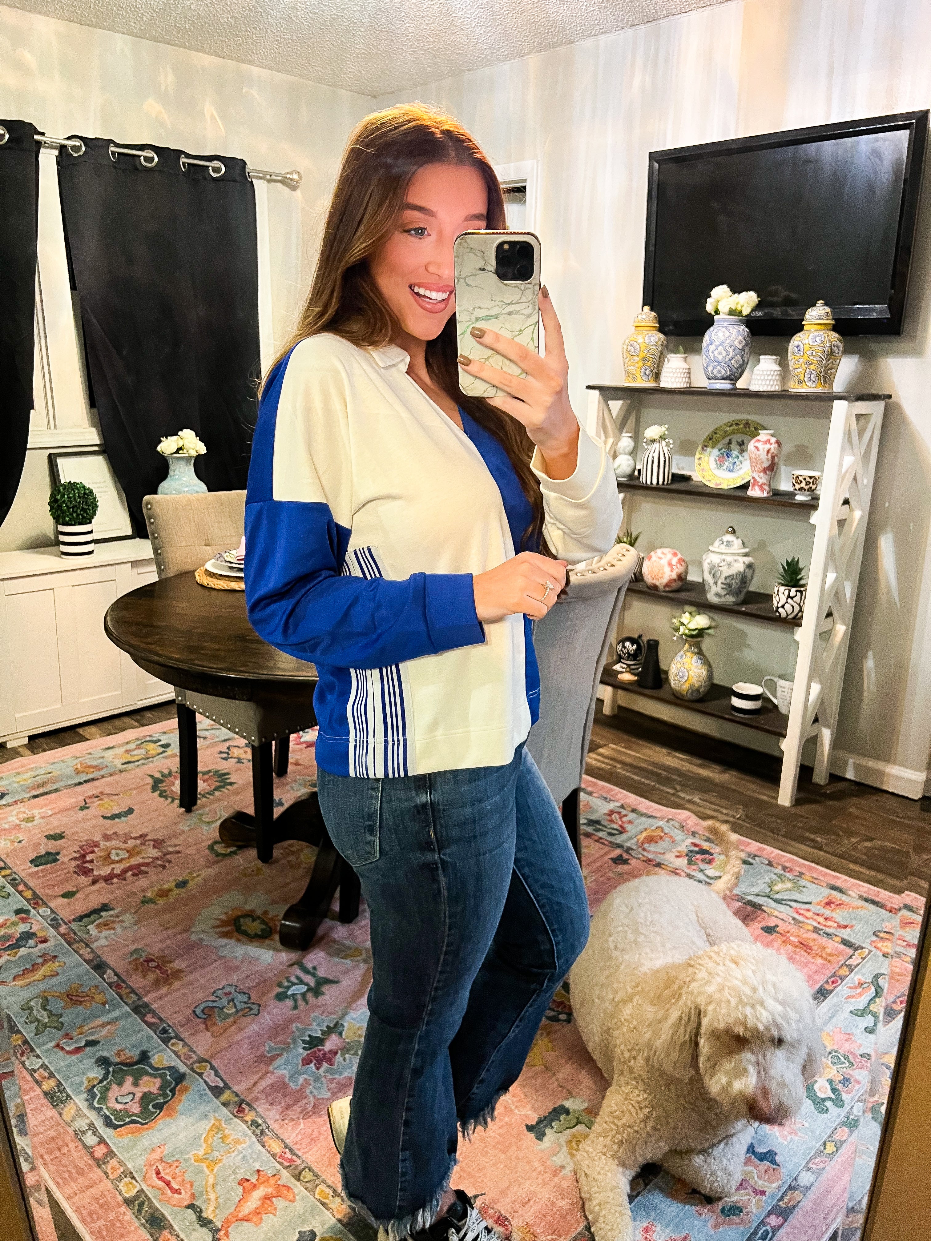 Royal Colorblock Top