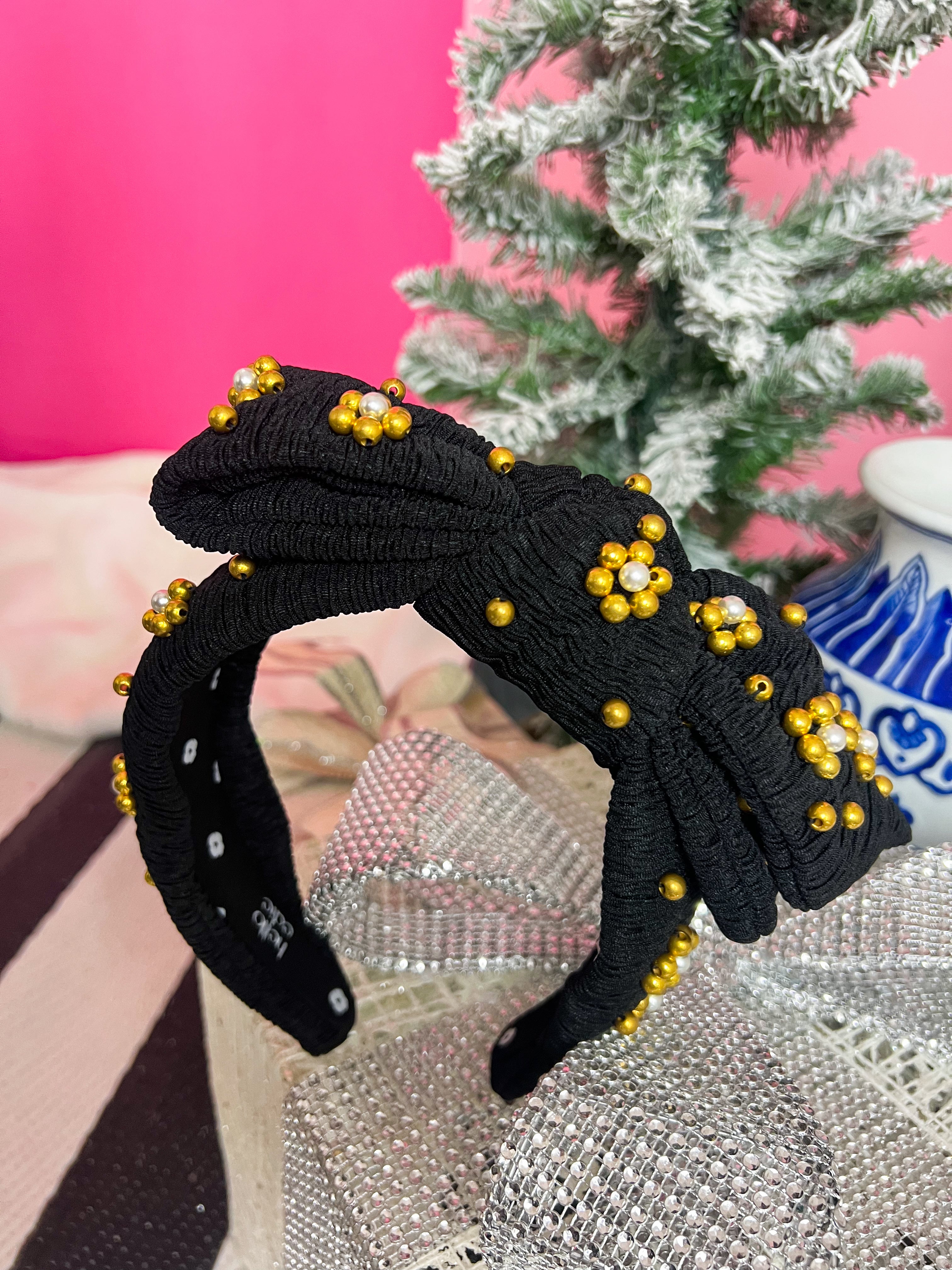 Accordion Jacquard Bow Headband