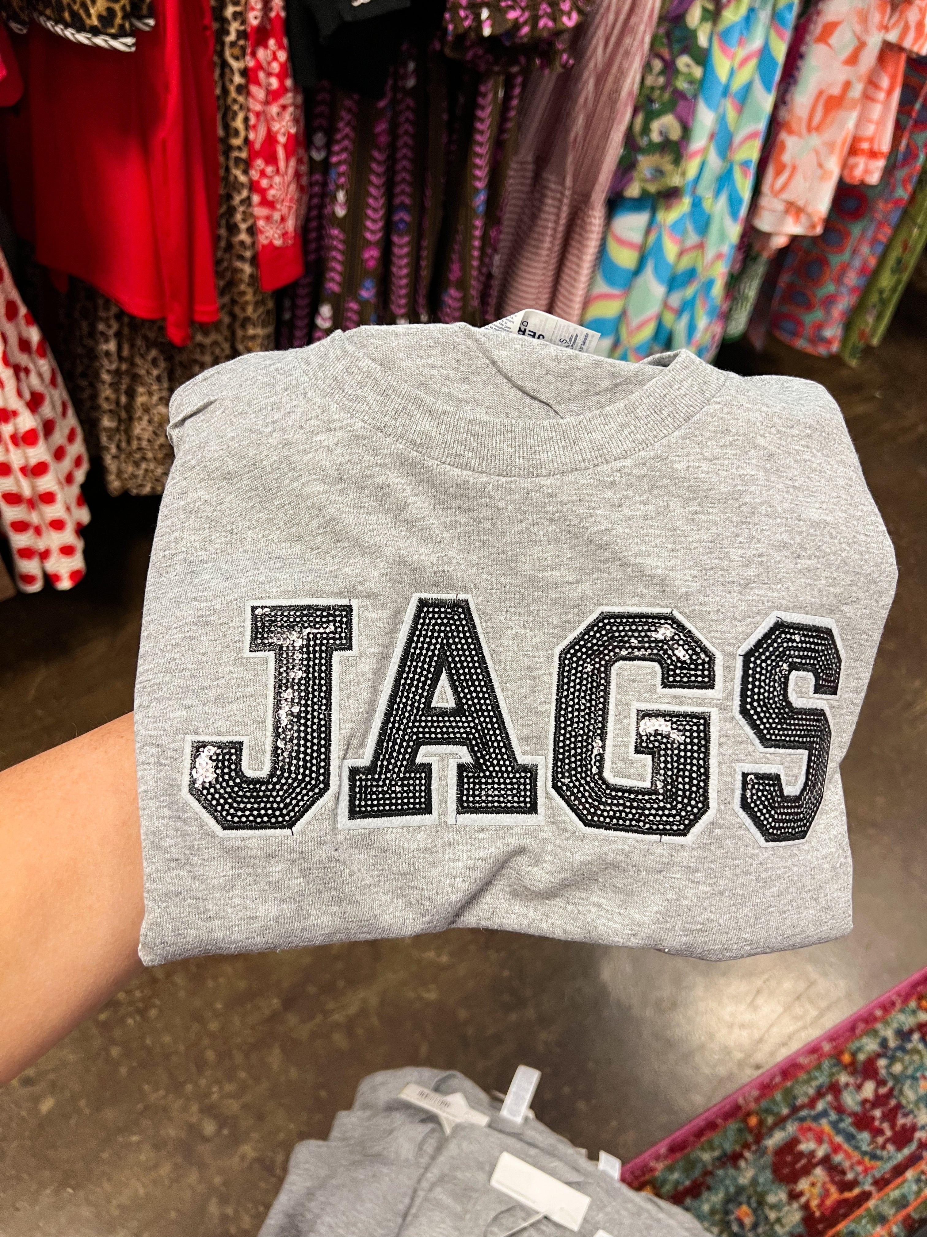 JAGS Black Sequin Gray T Shirt