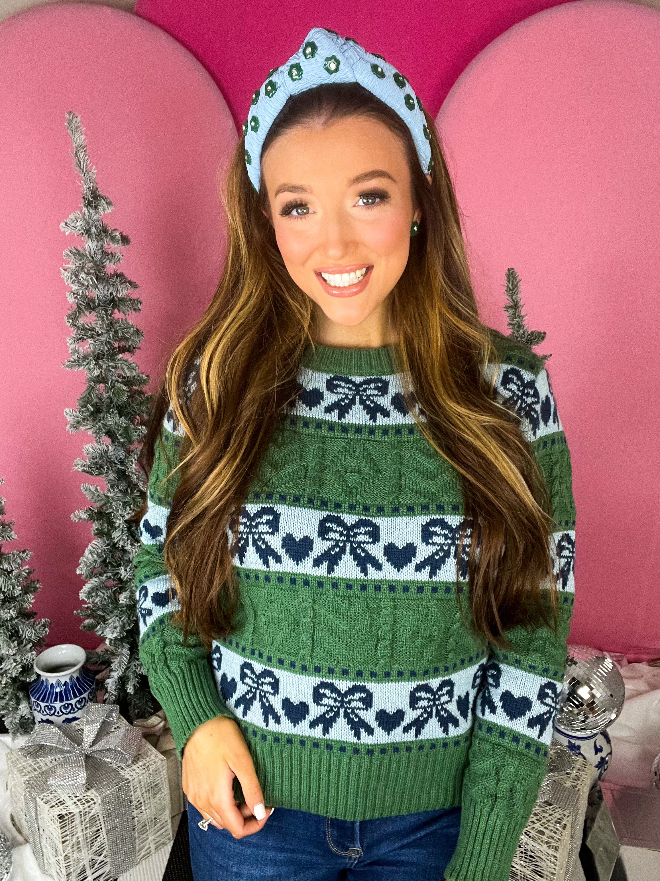 Green Stole My Heart Sweater