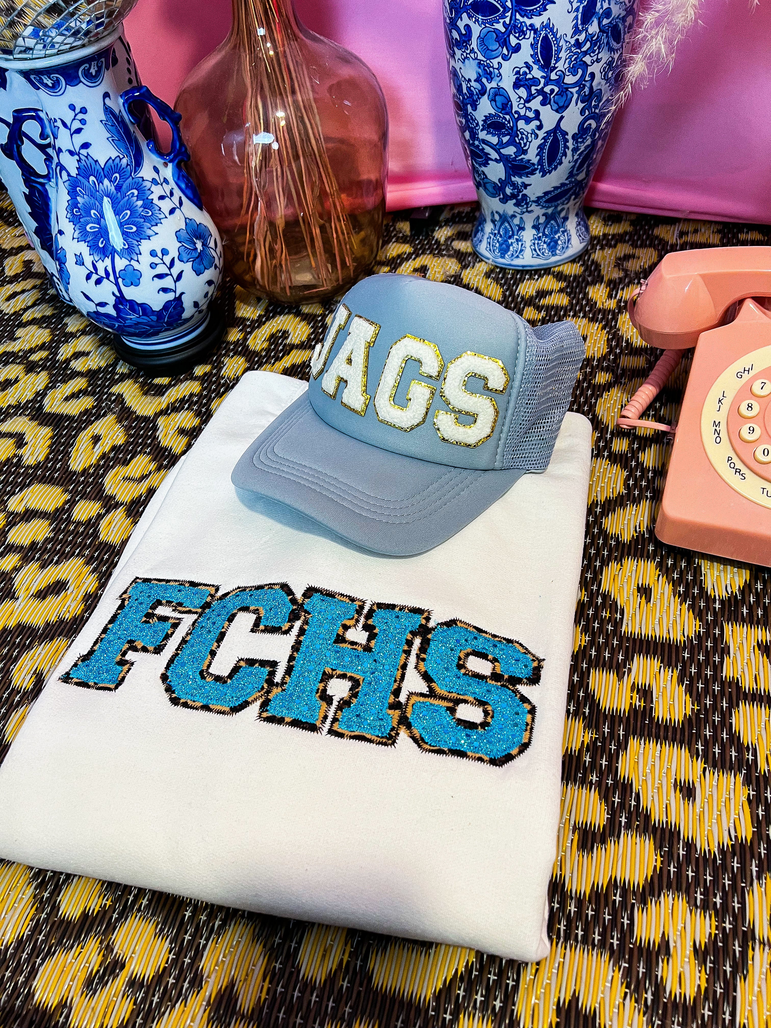 FCHS White Embroidered Crew