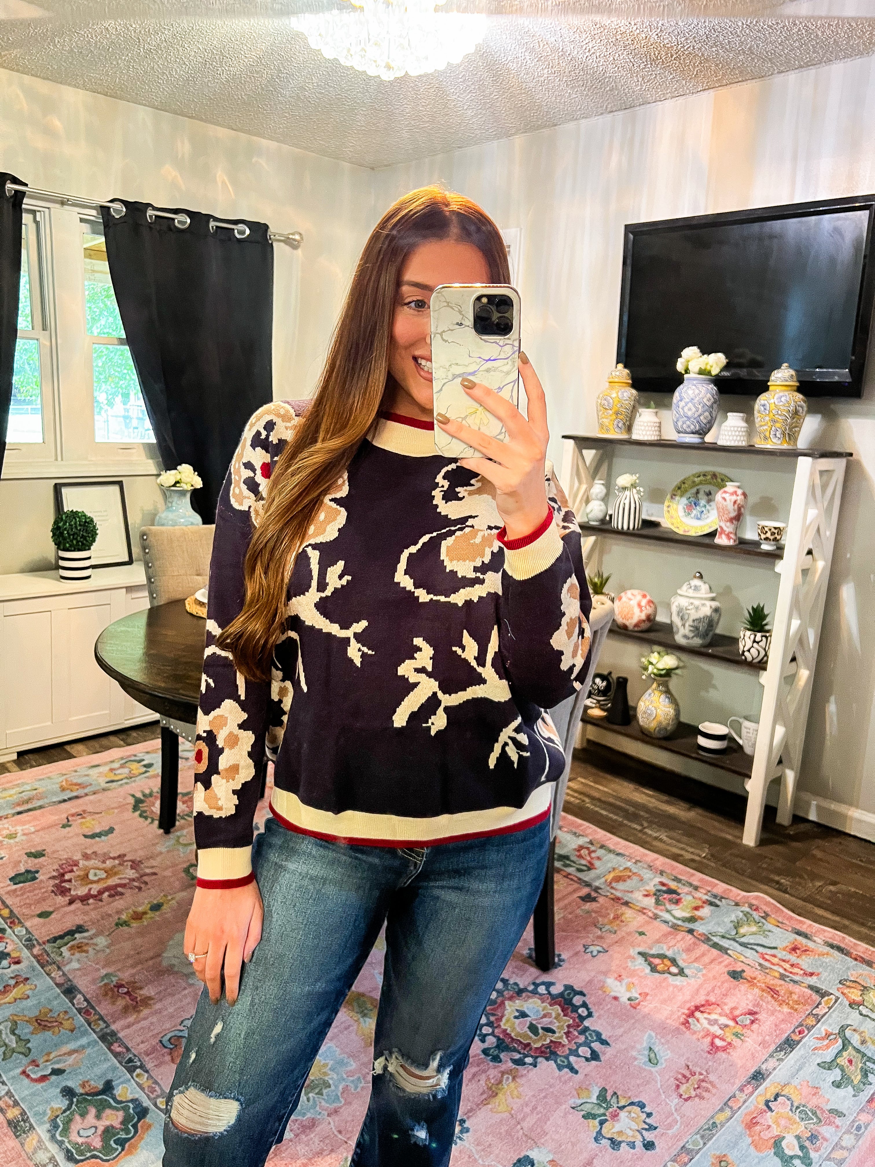 Navy Caroline Sweater