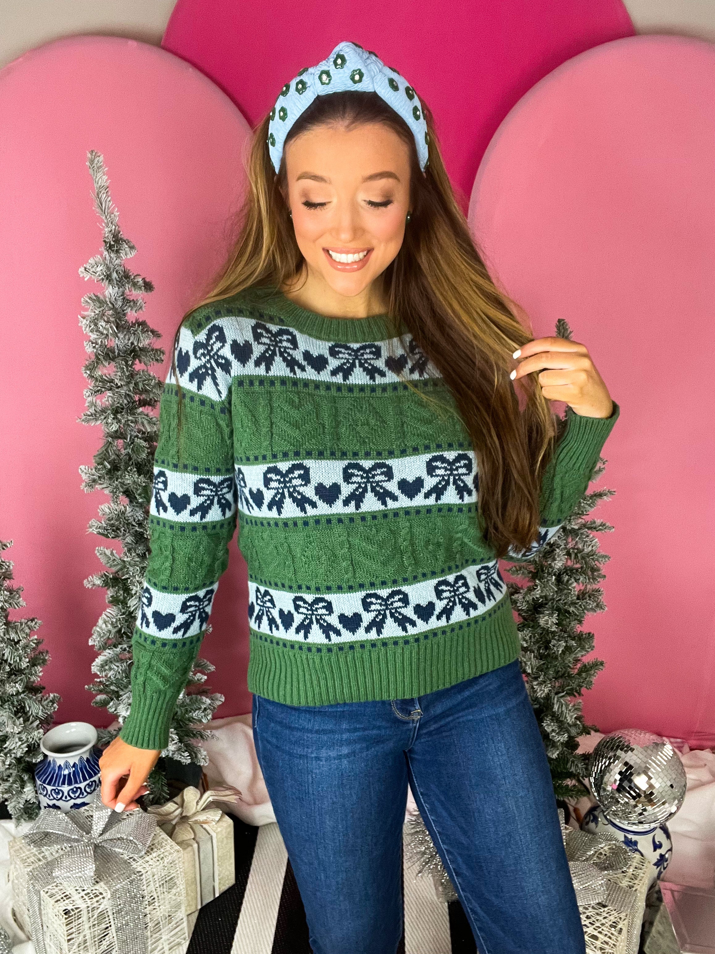 Green Stole My Heart Sweater