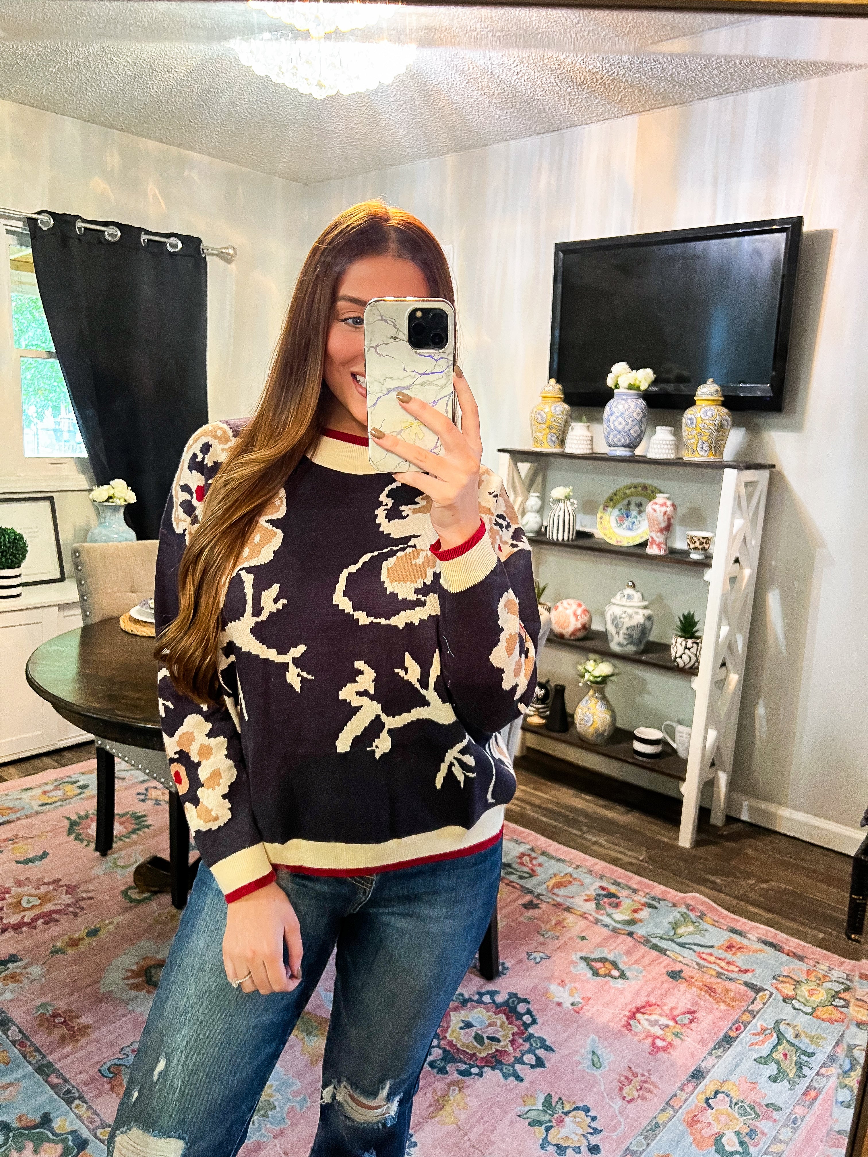 Navy Caroline Sweater
