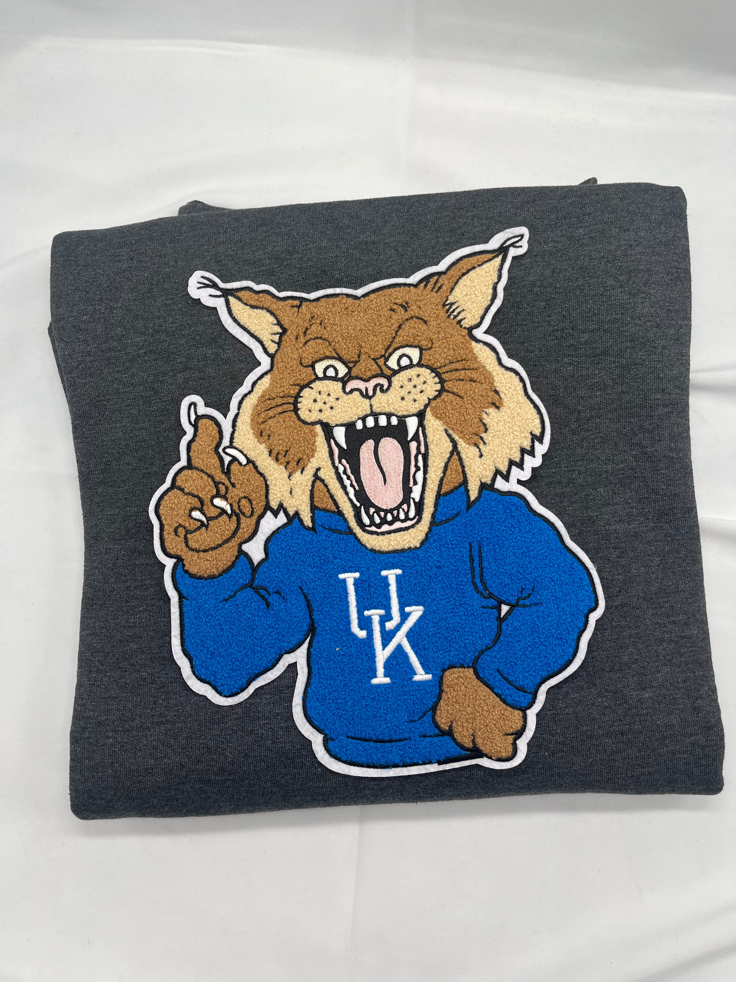 Vintage Wildcat Charcoal Patch Pullover