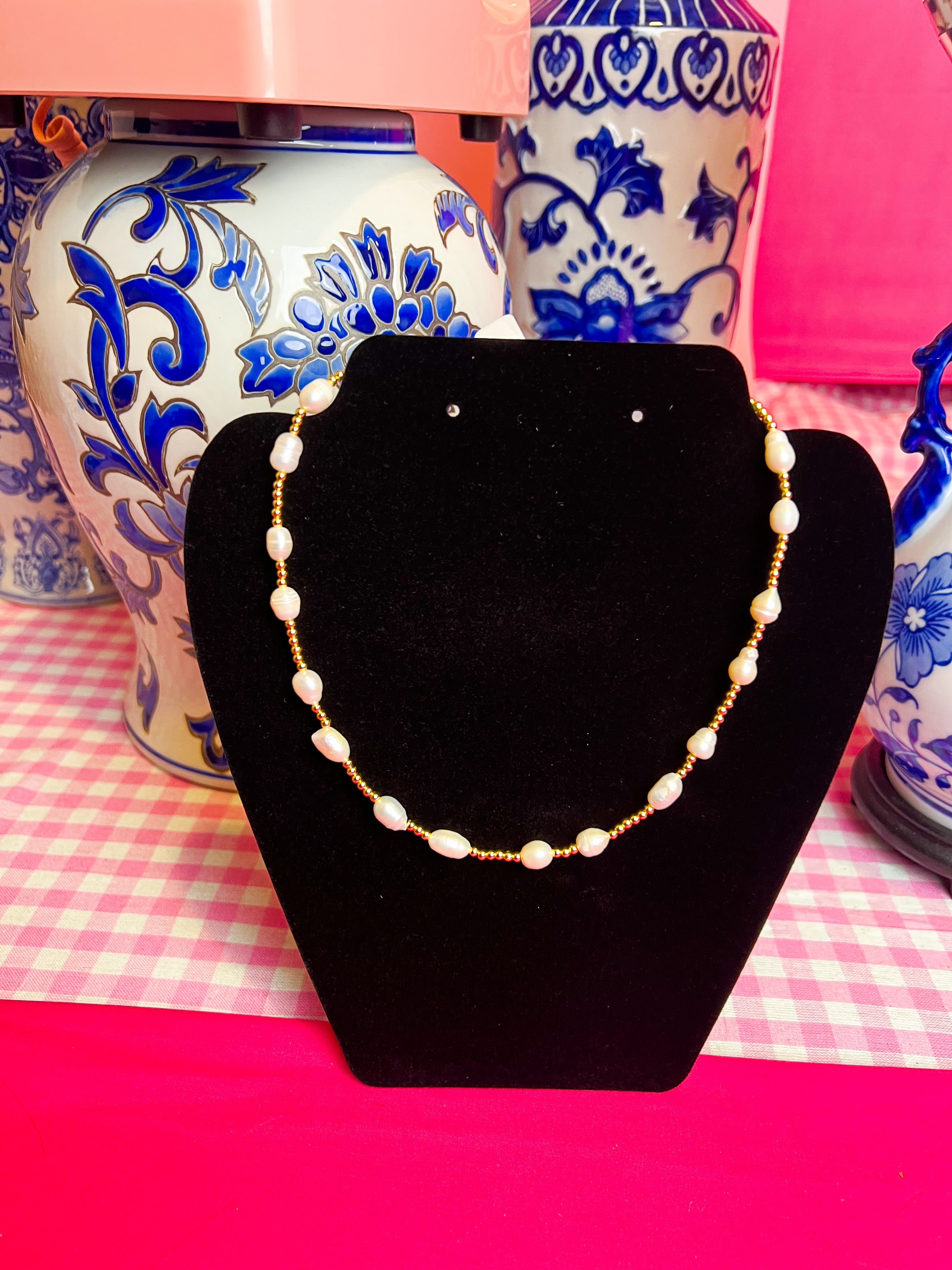 Baroque Pearl Gold Necklace