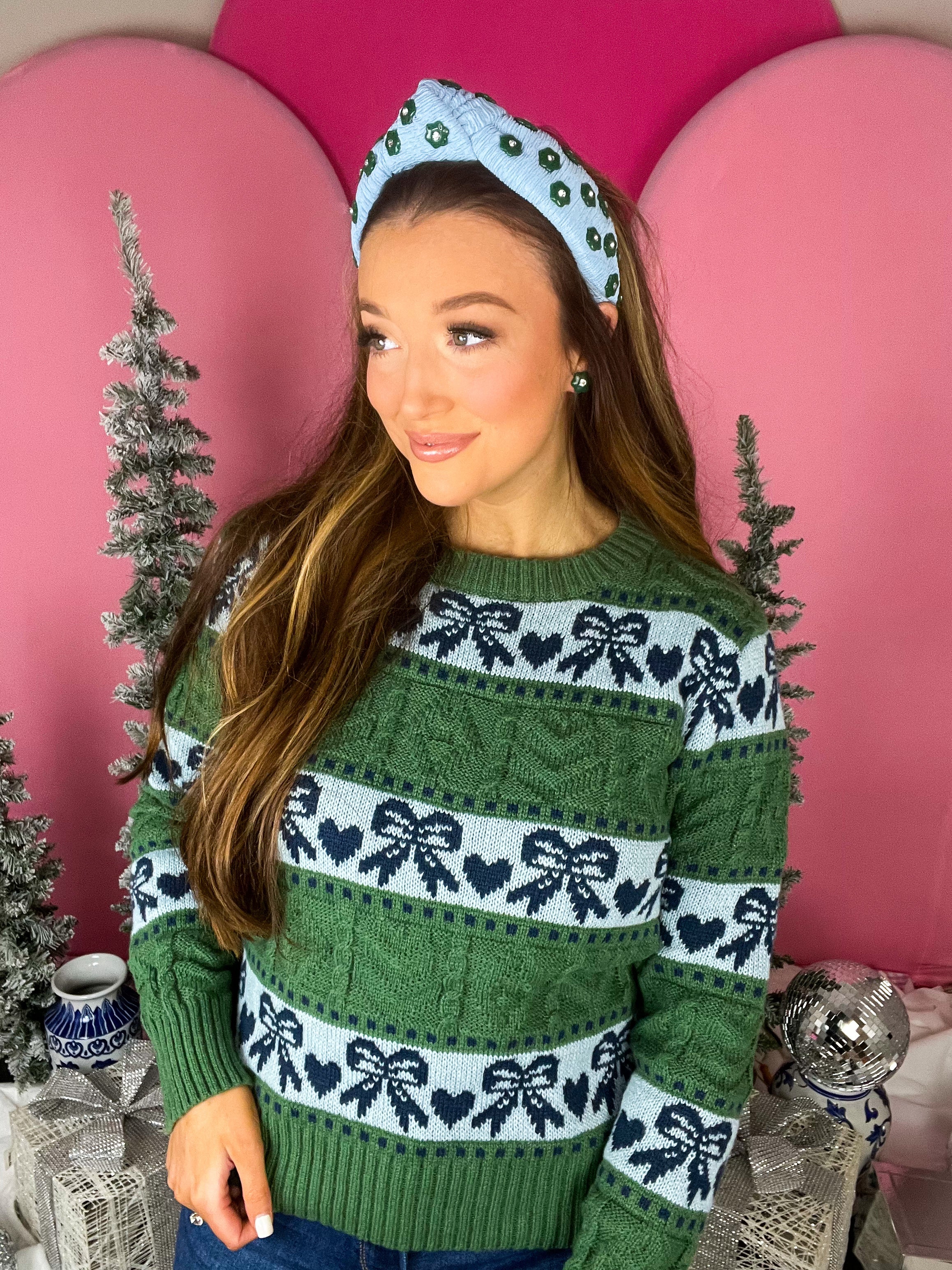 Green Stole My Heart Sweater