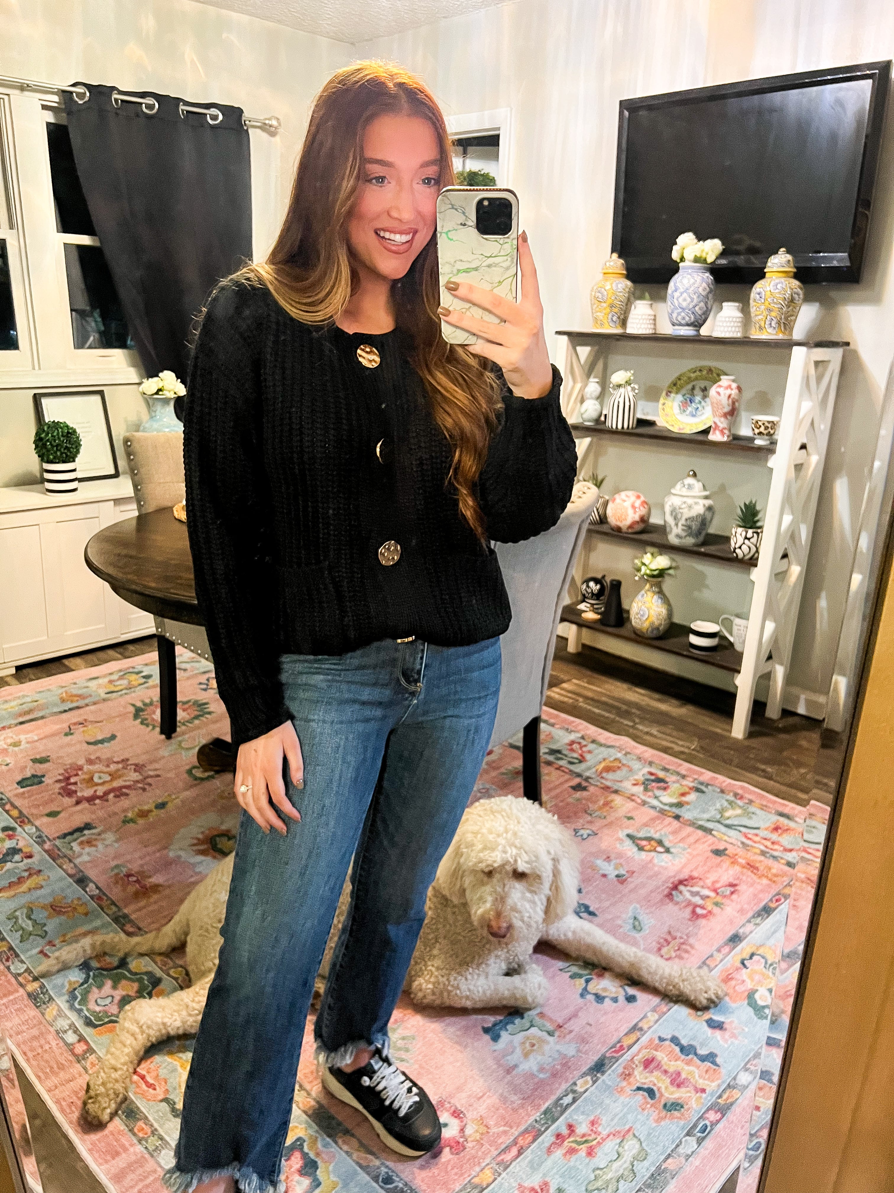 Black Gold Accent Sweater