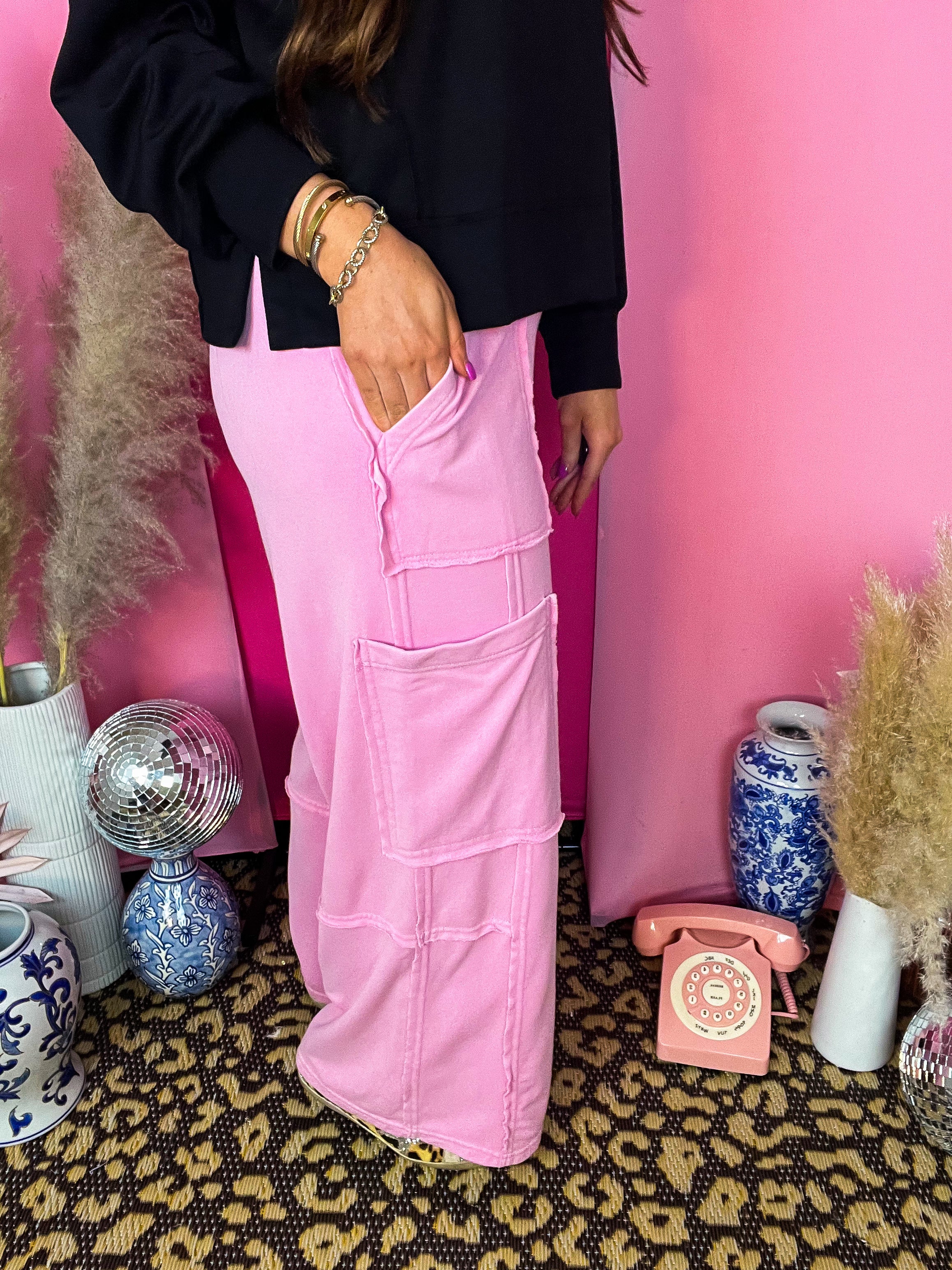 Rose Pink Utility Pants