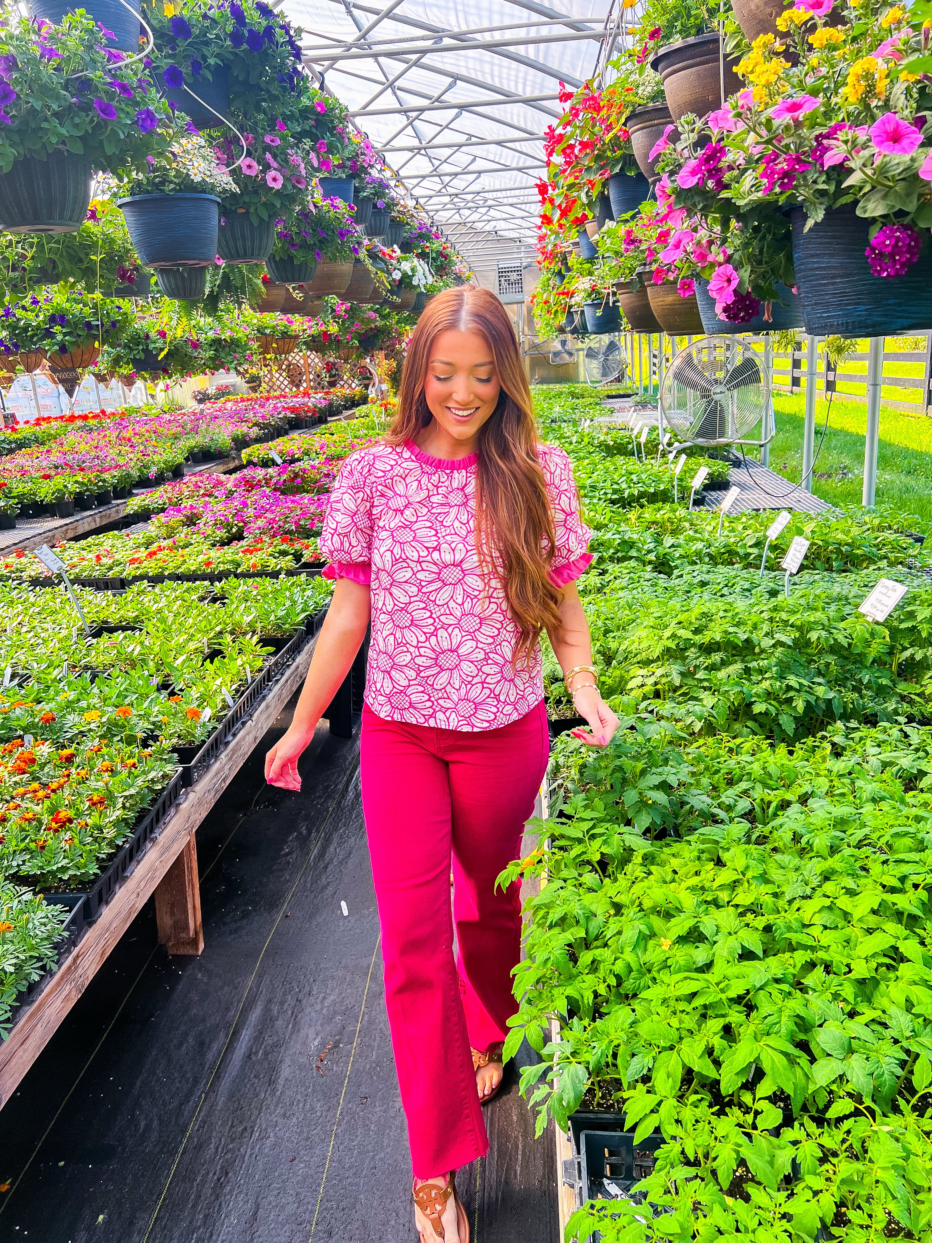 Peony Pink Embroidered Top