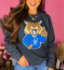 Vintage Wildcat Charcoal Patch Pullover