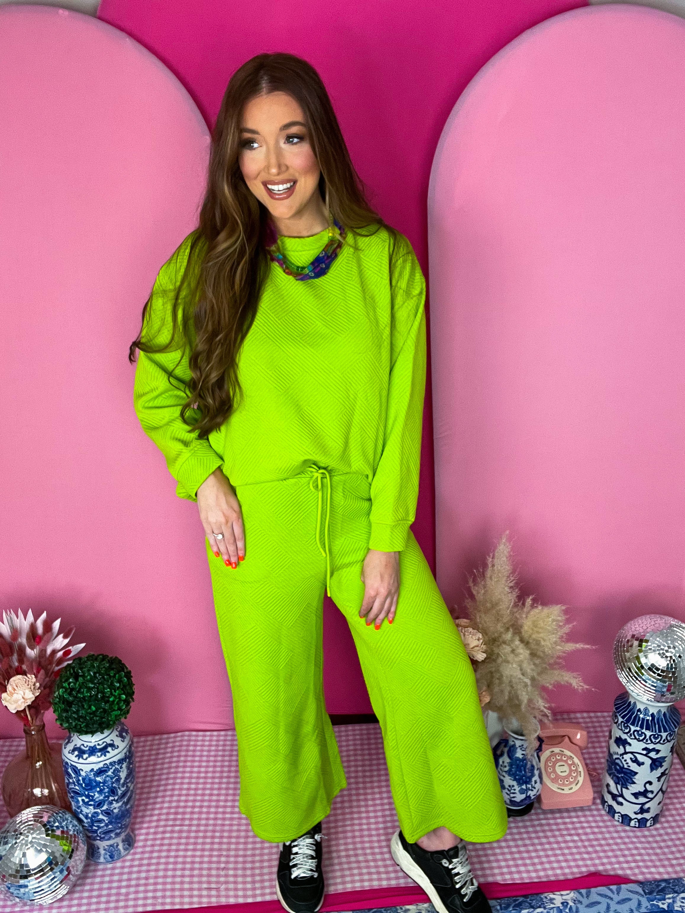 Lime Texture Sweatshirt