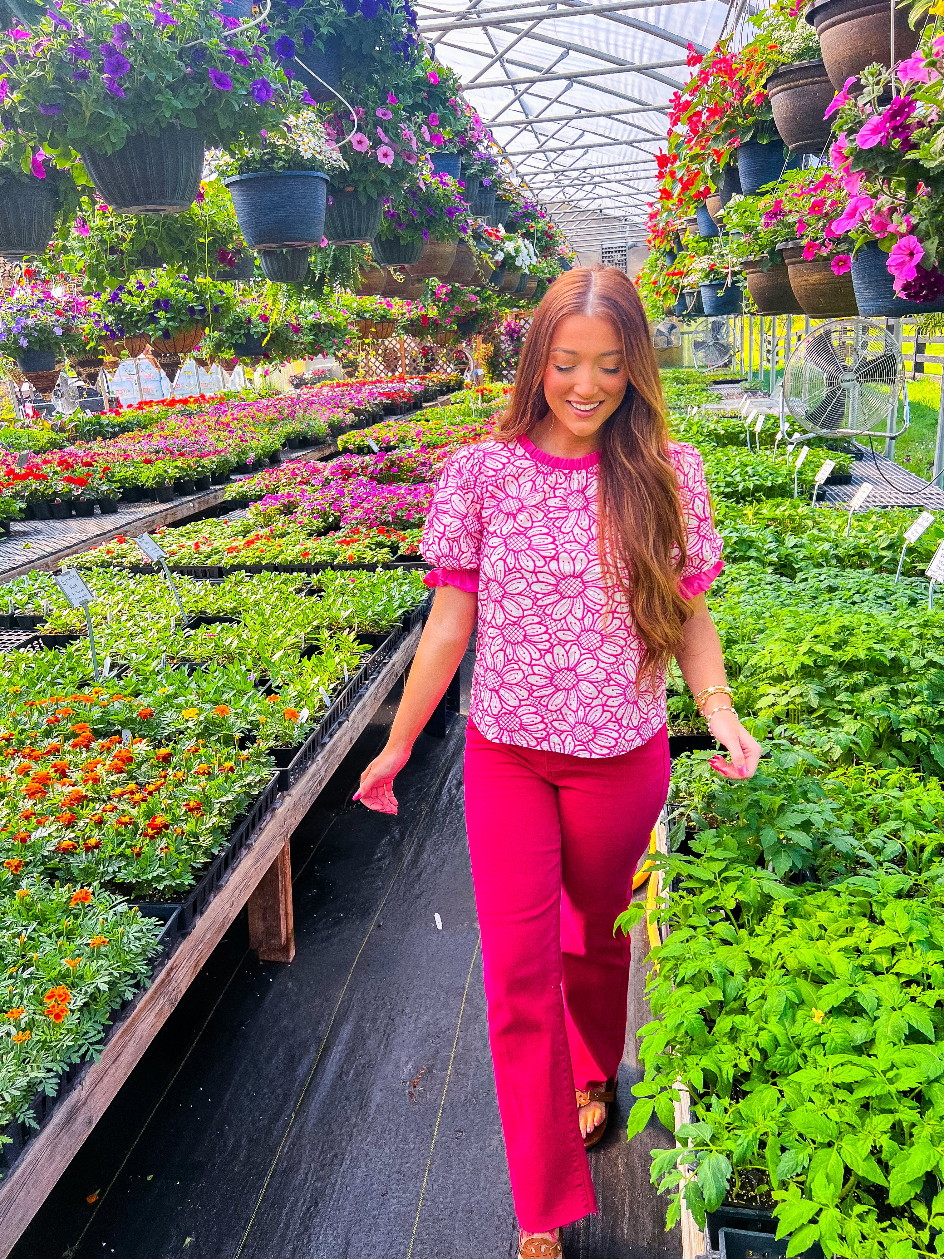 Peony Pink Embroidered Top