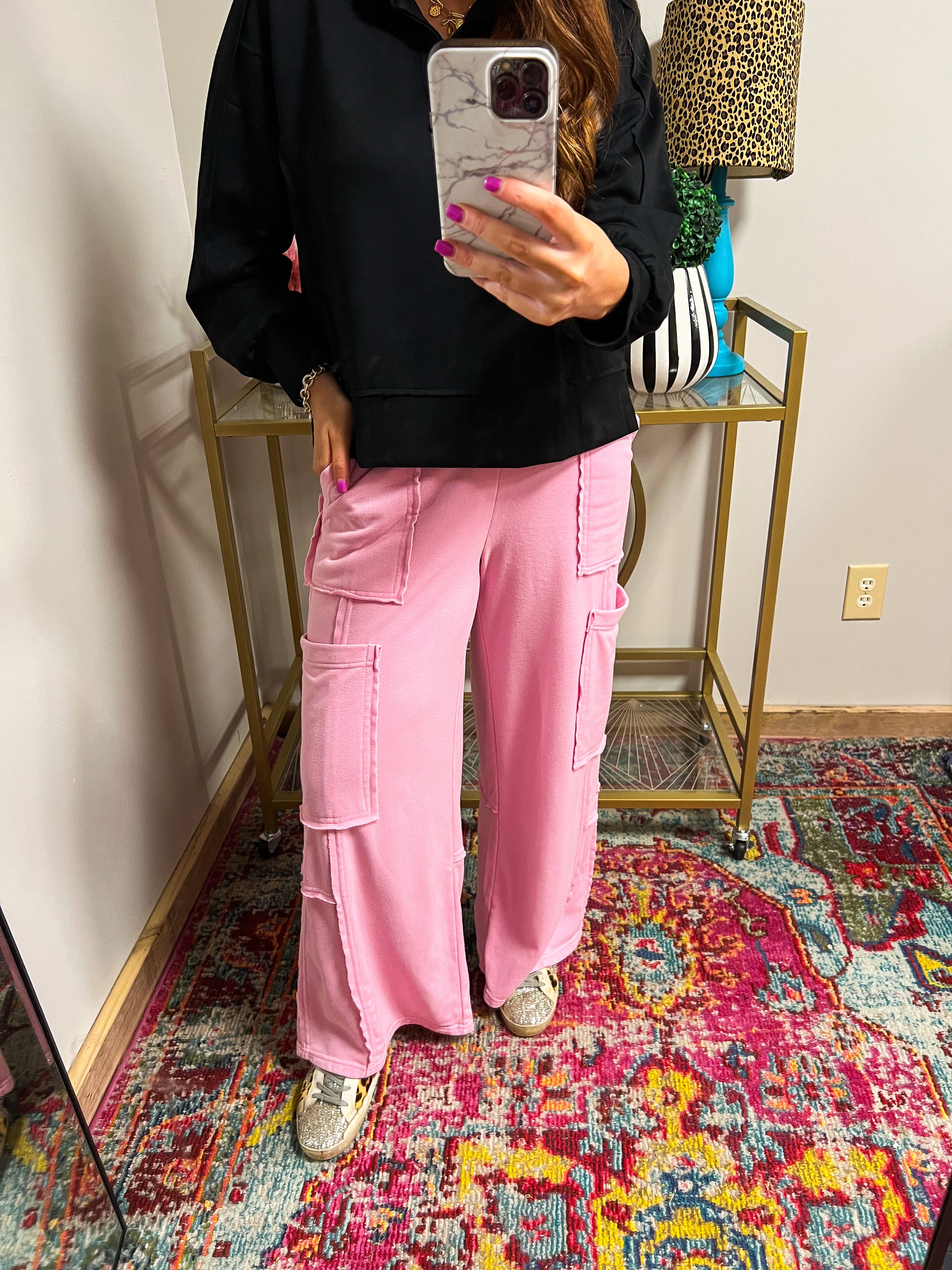 Rose Pink Utility Pants