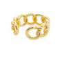 Load image into Gallery viewer, Curb Chain Ring Adjustable 18K Gold Plated