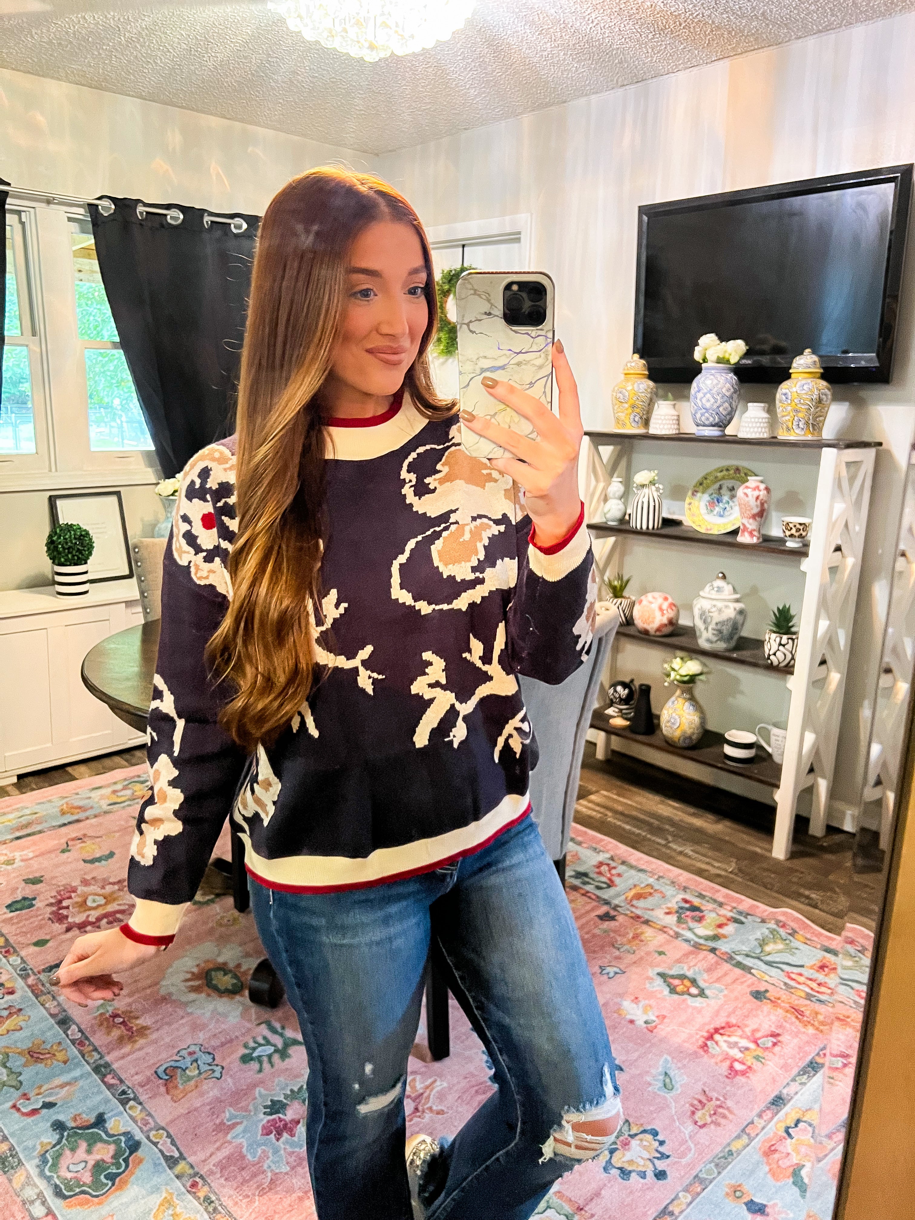 Navy Caroline Sweater