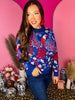 Trisha Royal Print Sweater