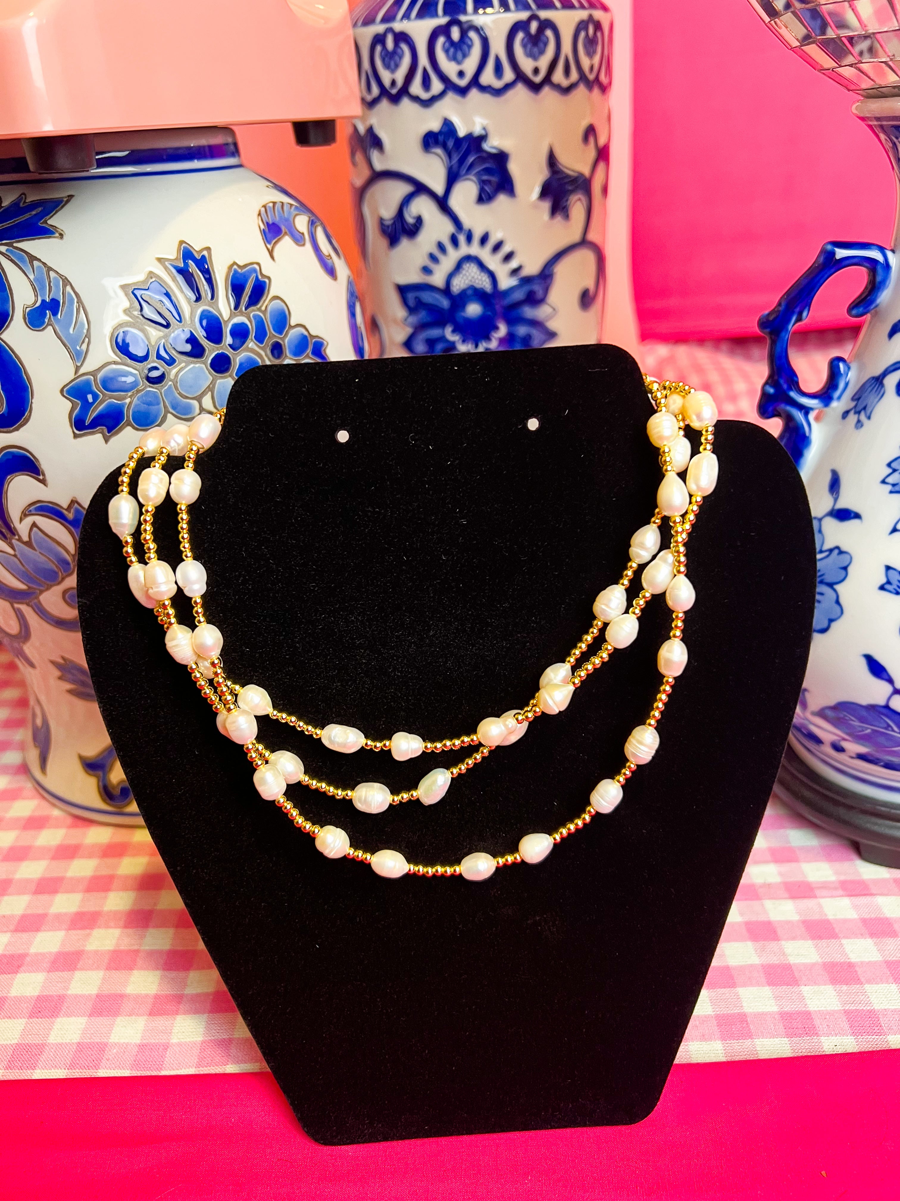 Baroque Pearl Gold Necklace