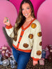 Cream Pumpkin Embroidered Cardigan