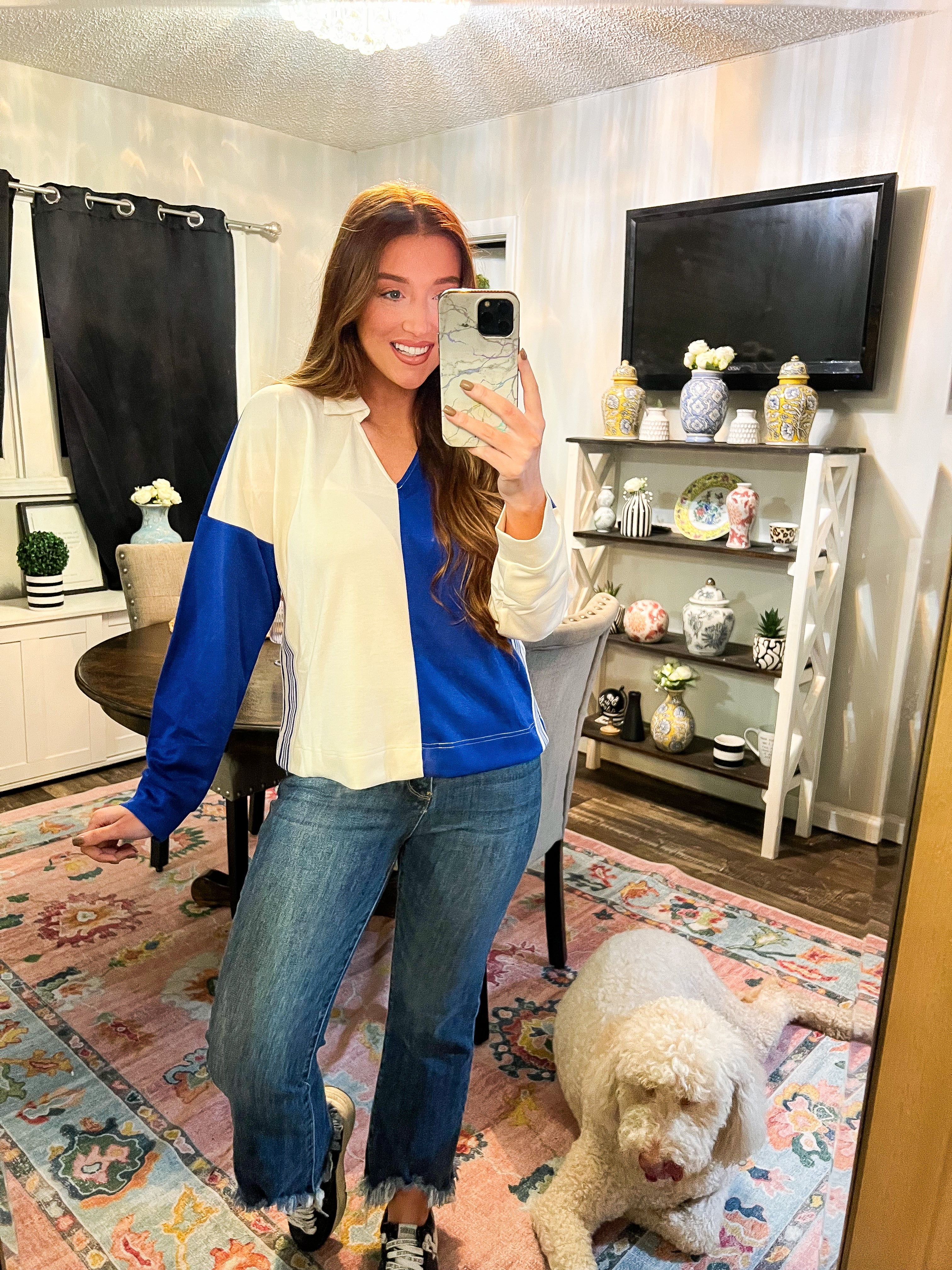 Royal Colorblock Top