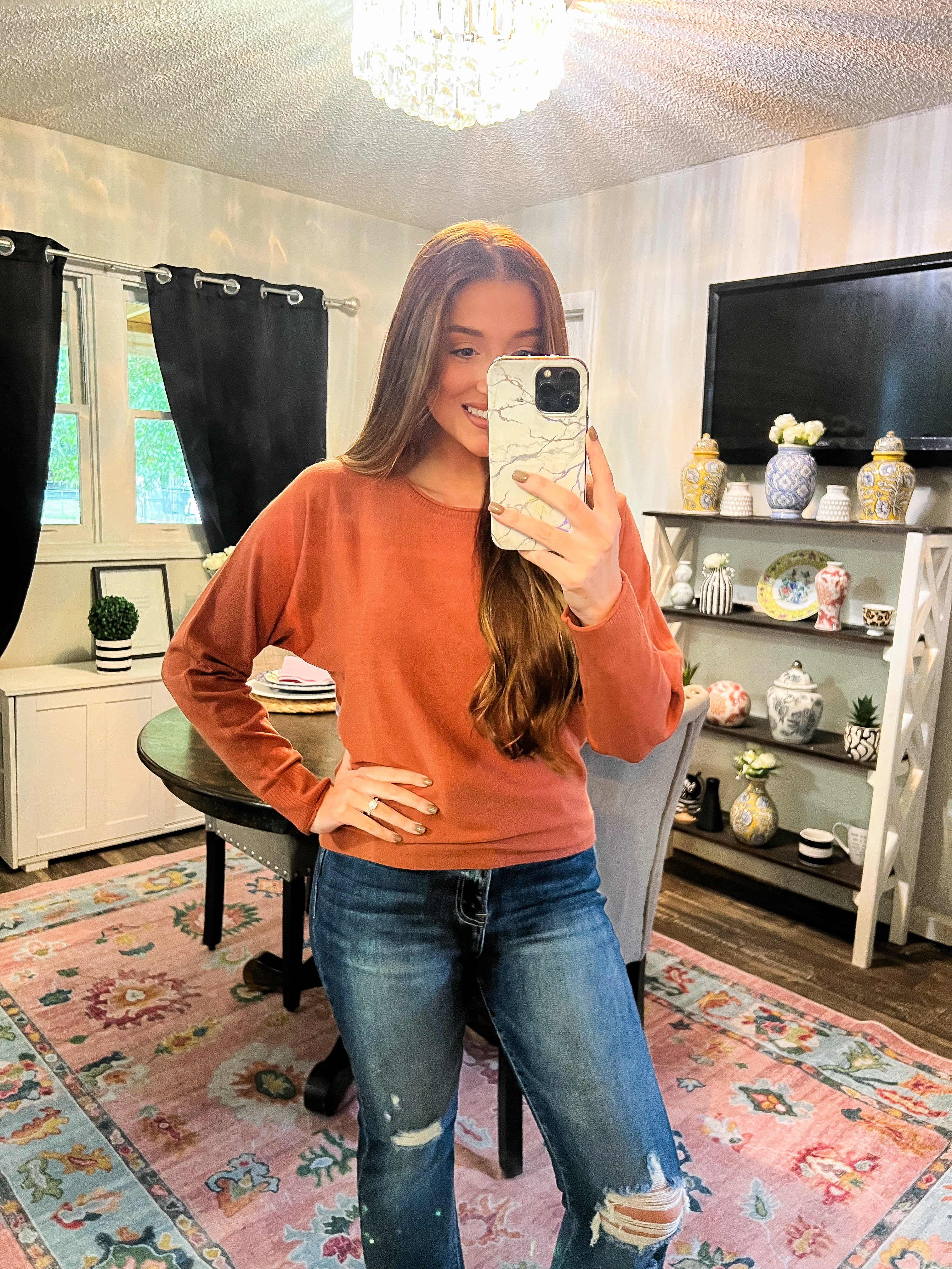 Copper Dolman Pullover