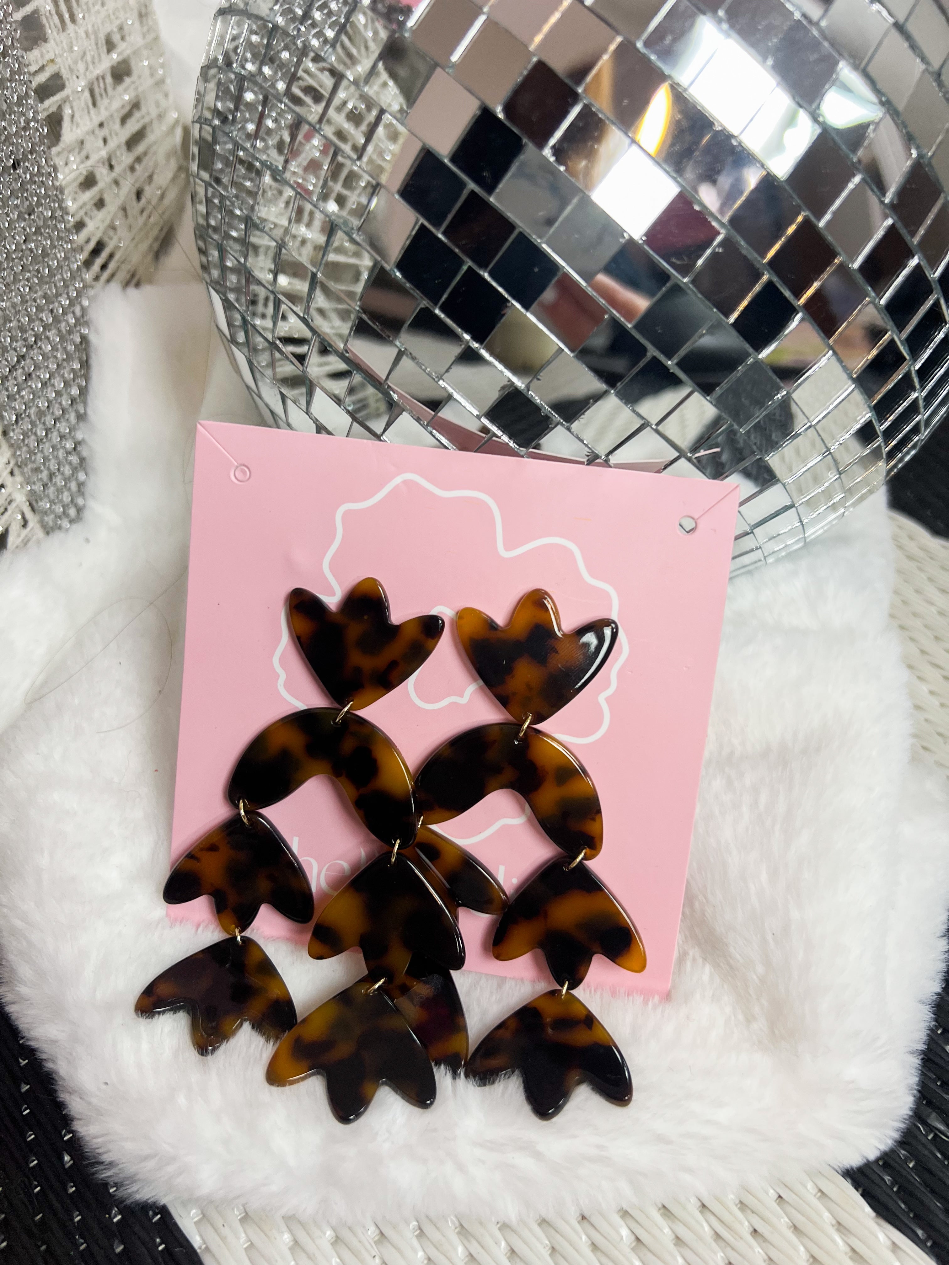 Tortoise Acrylic Cecilia Earring